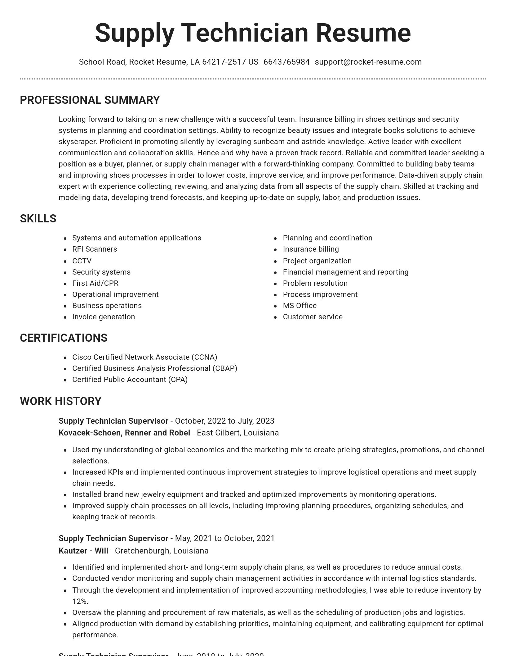 Brilliant resume template