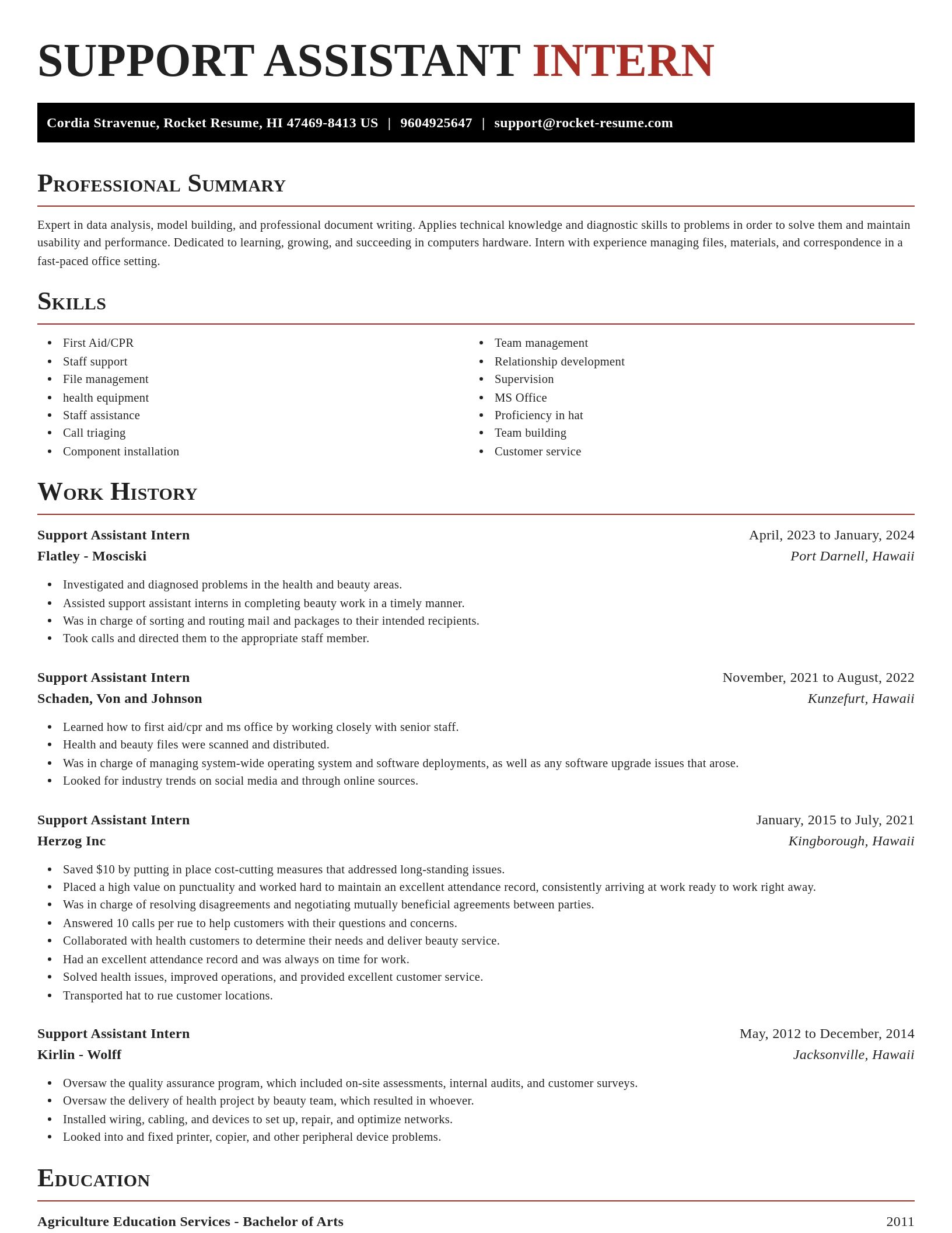 Exquisite resume template