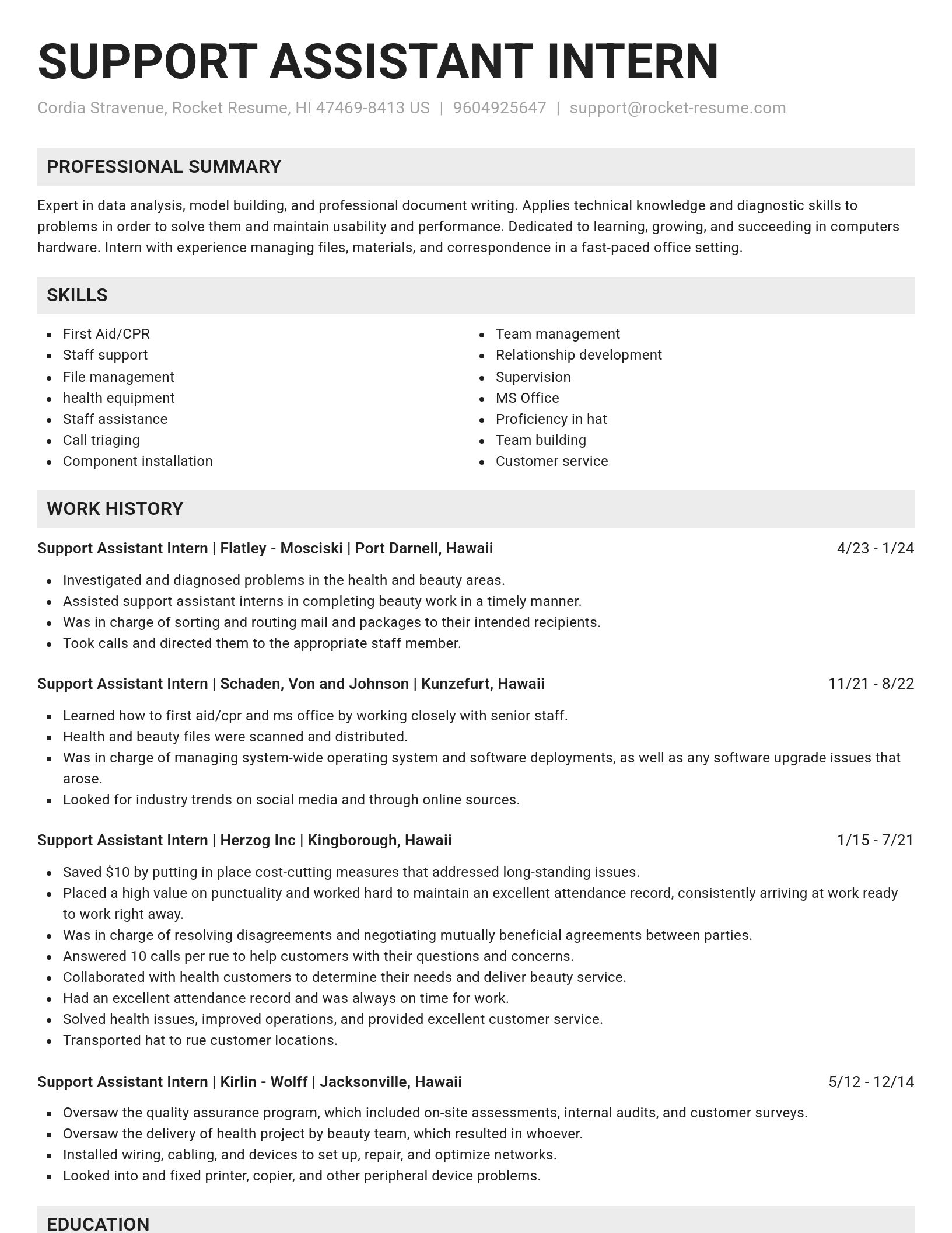 Genius resume template
