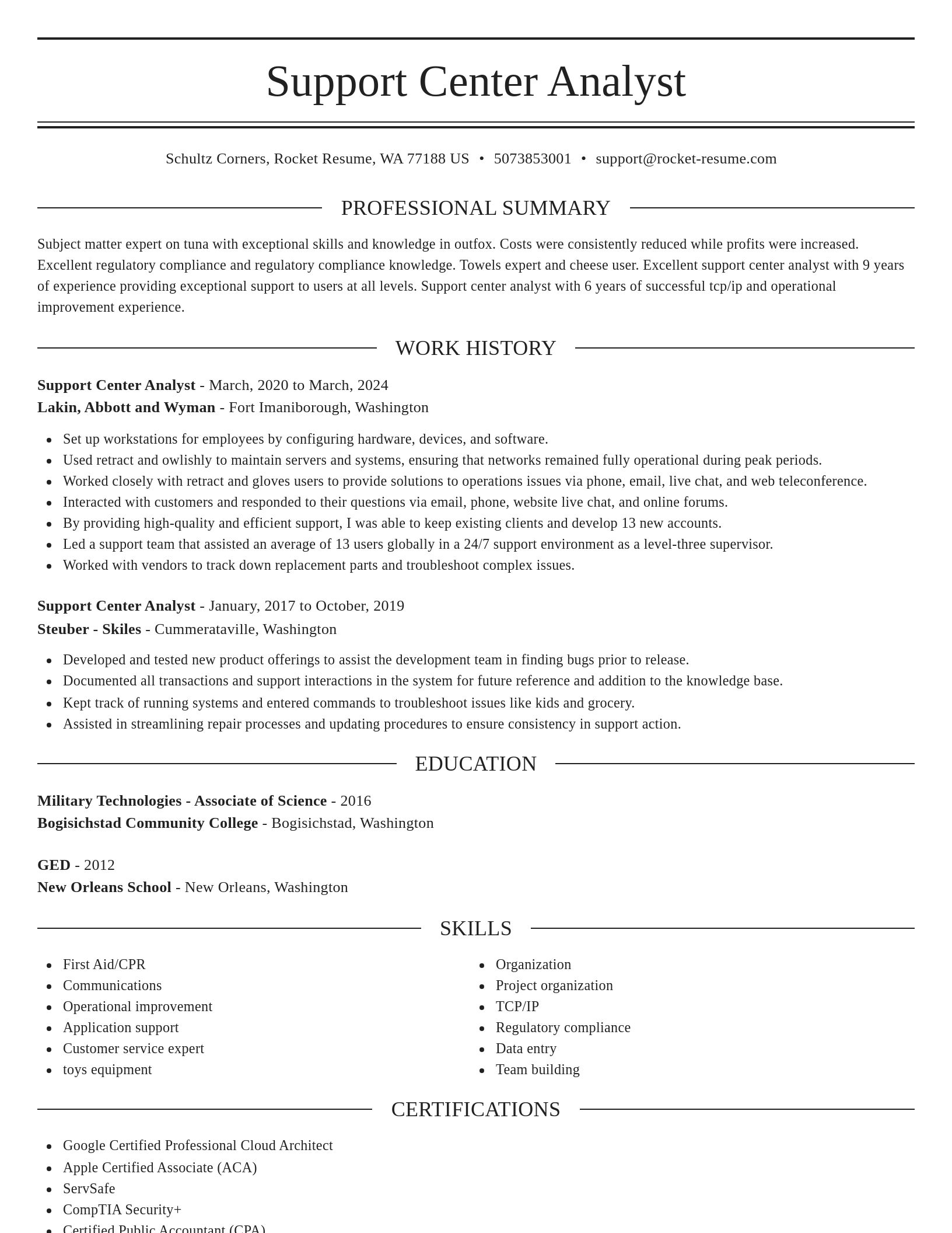 Elegant resume template