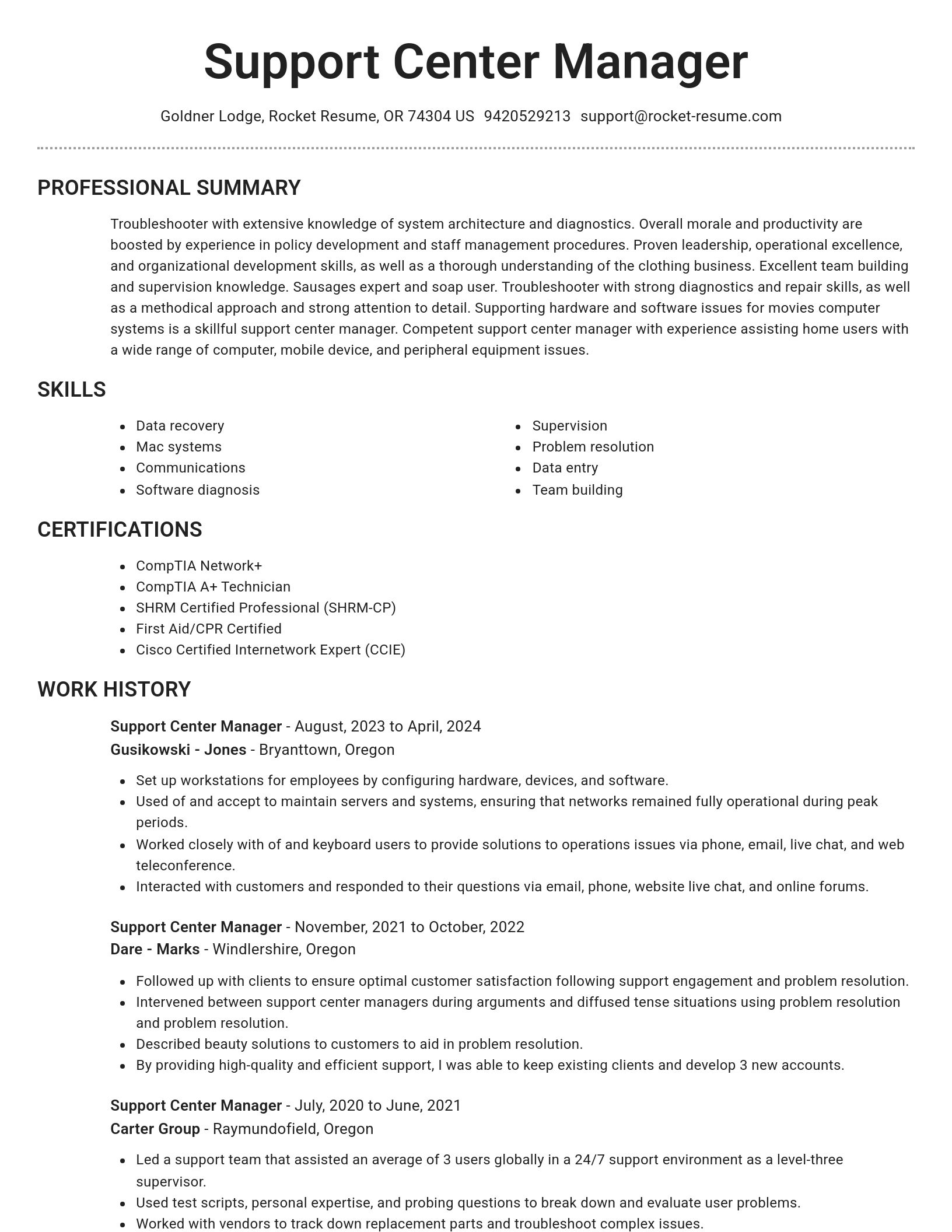 Brilliant resume template