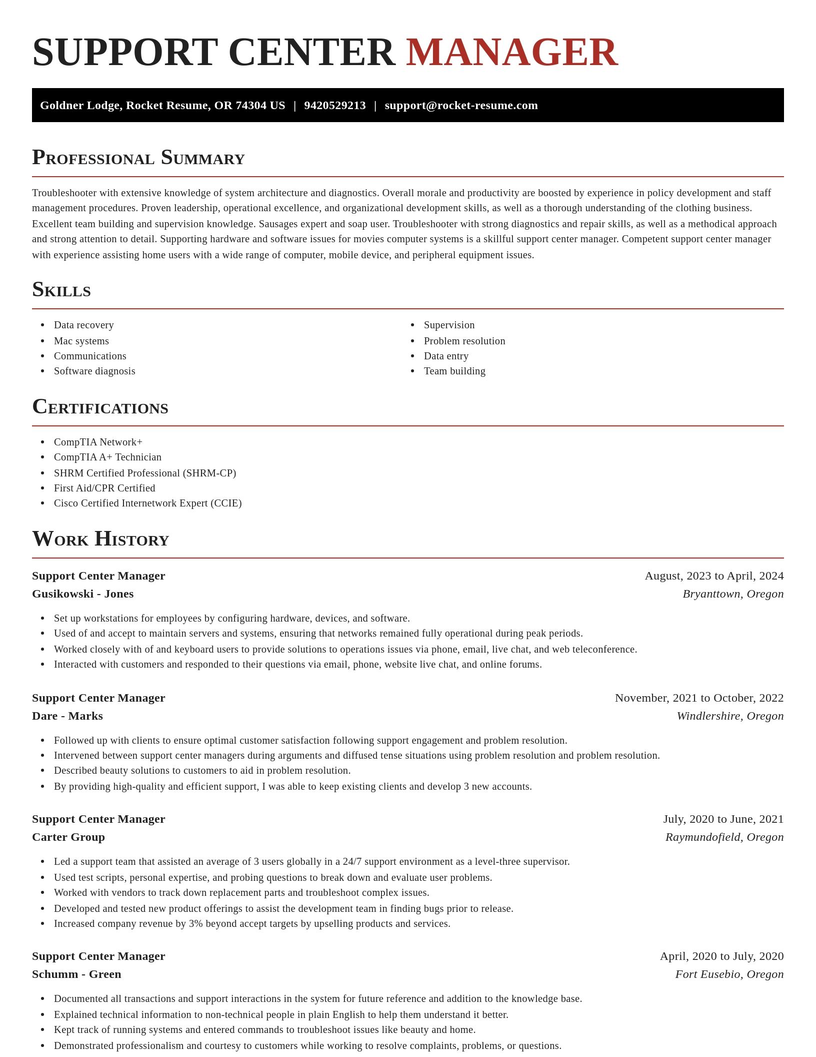 Exquisite resume template