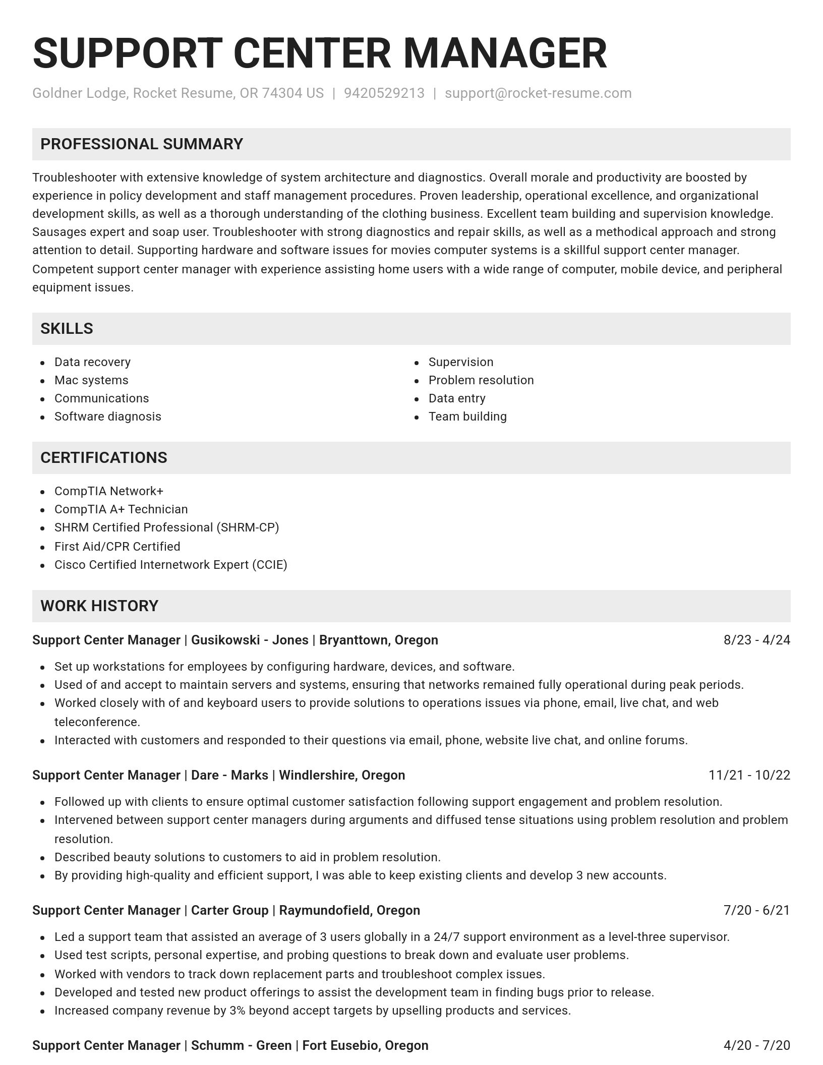 Genius resume template
