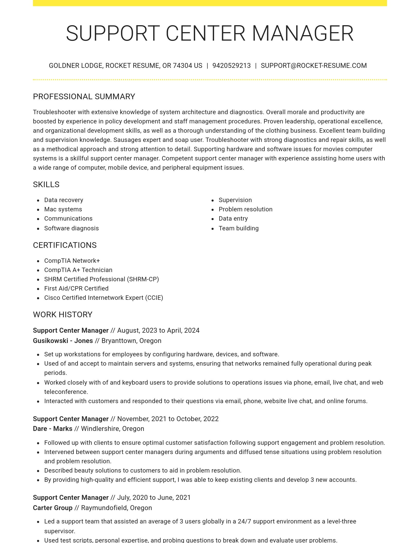 Grand resume template