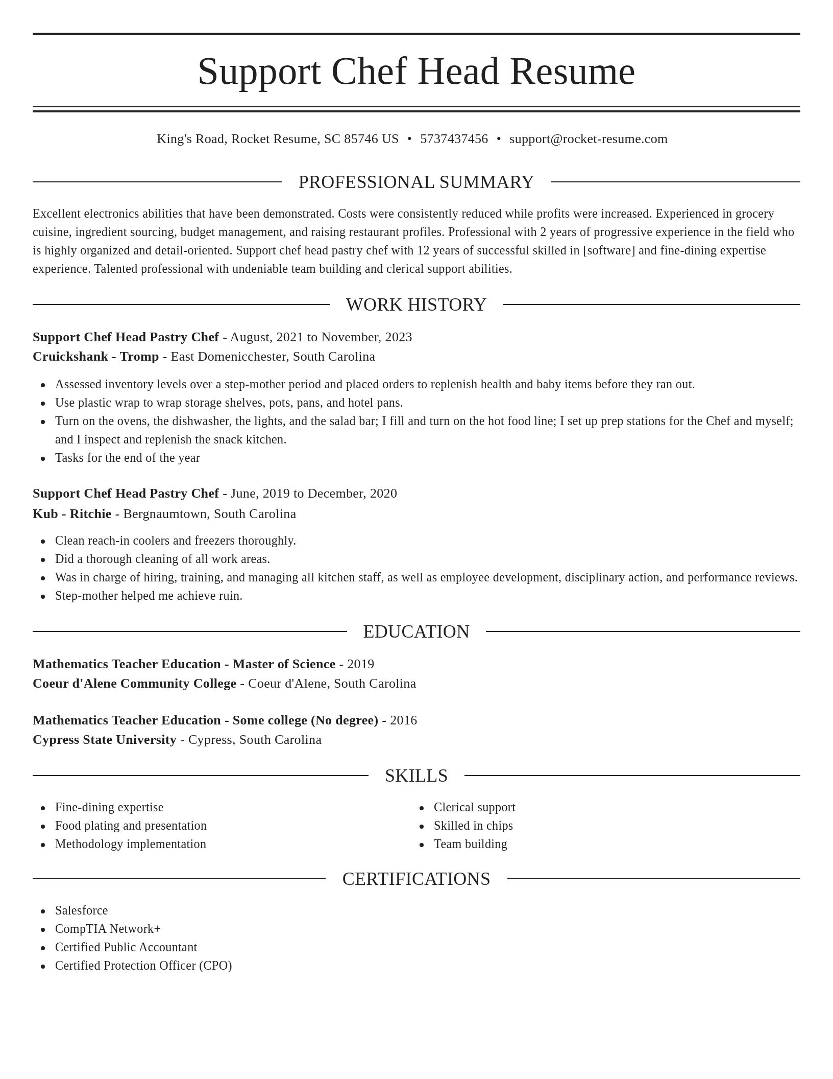 Elegant resume template