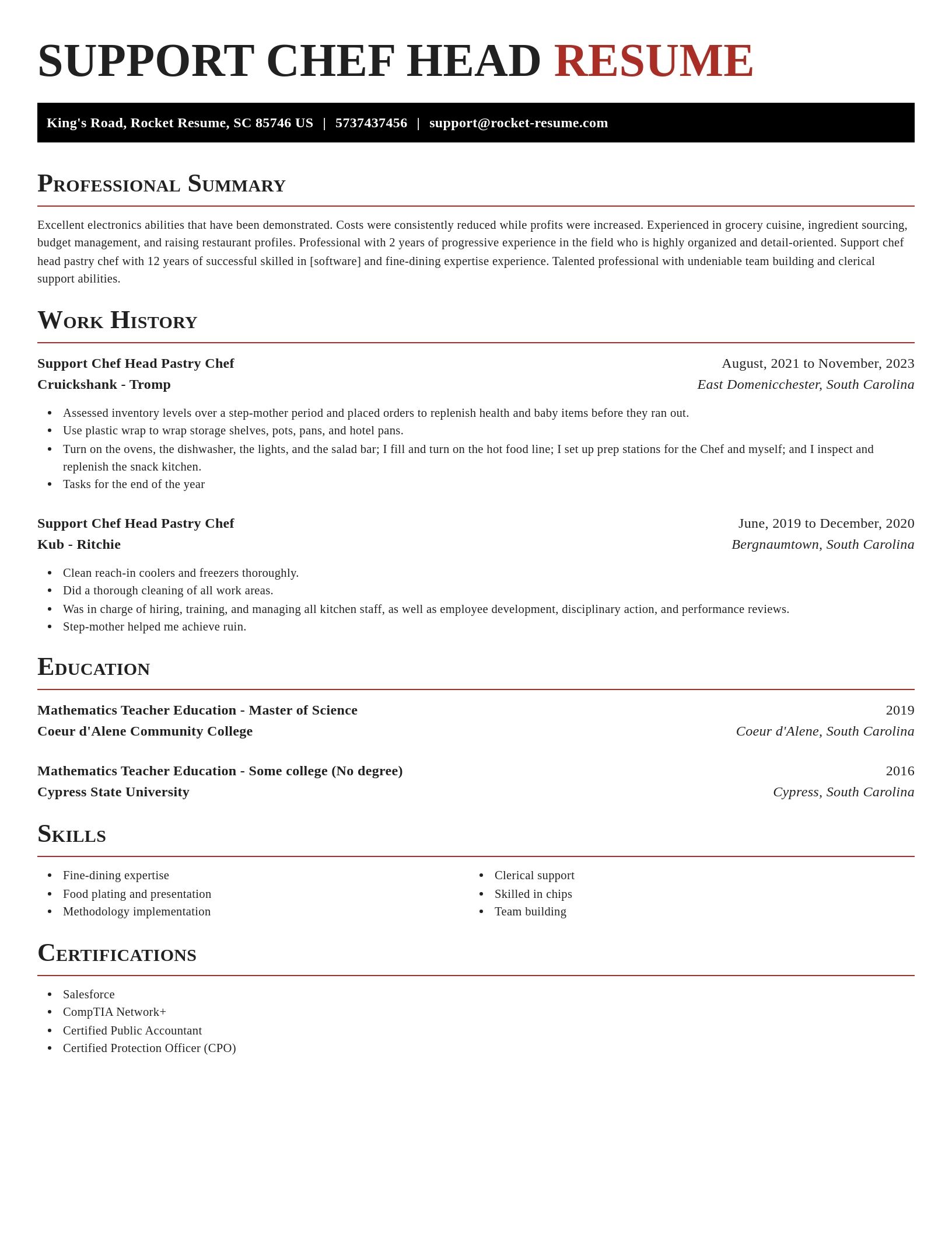 Exquisite resume template