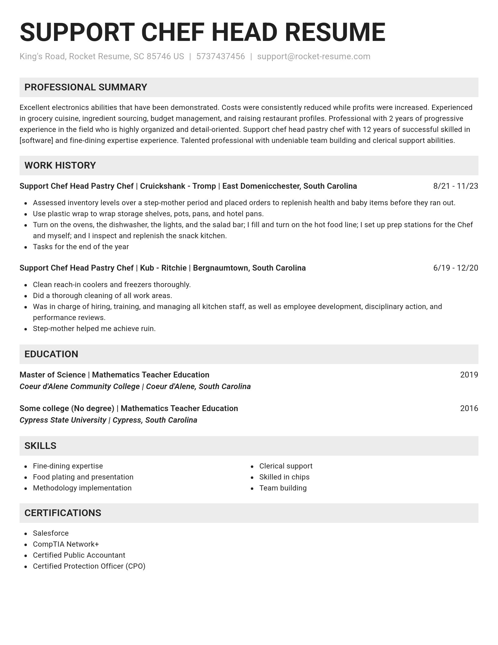 Genius resume template