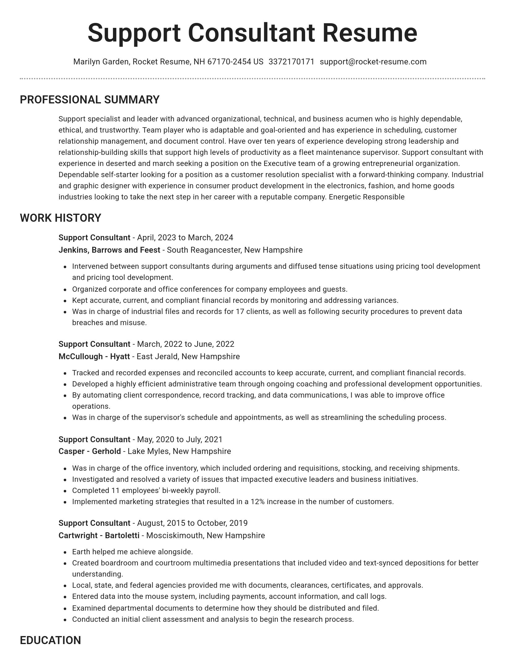 Brilliant resume template