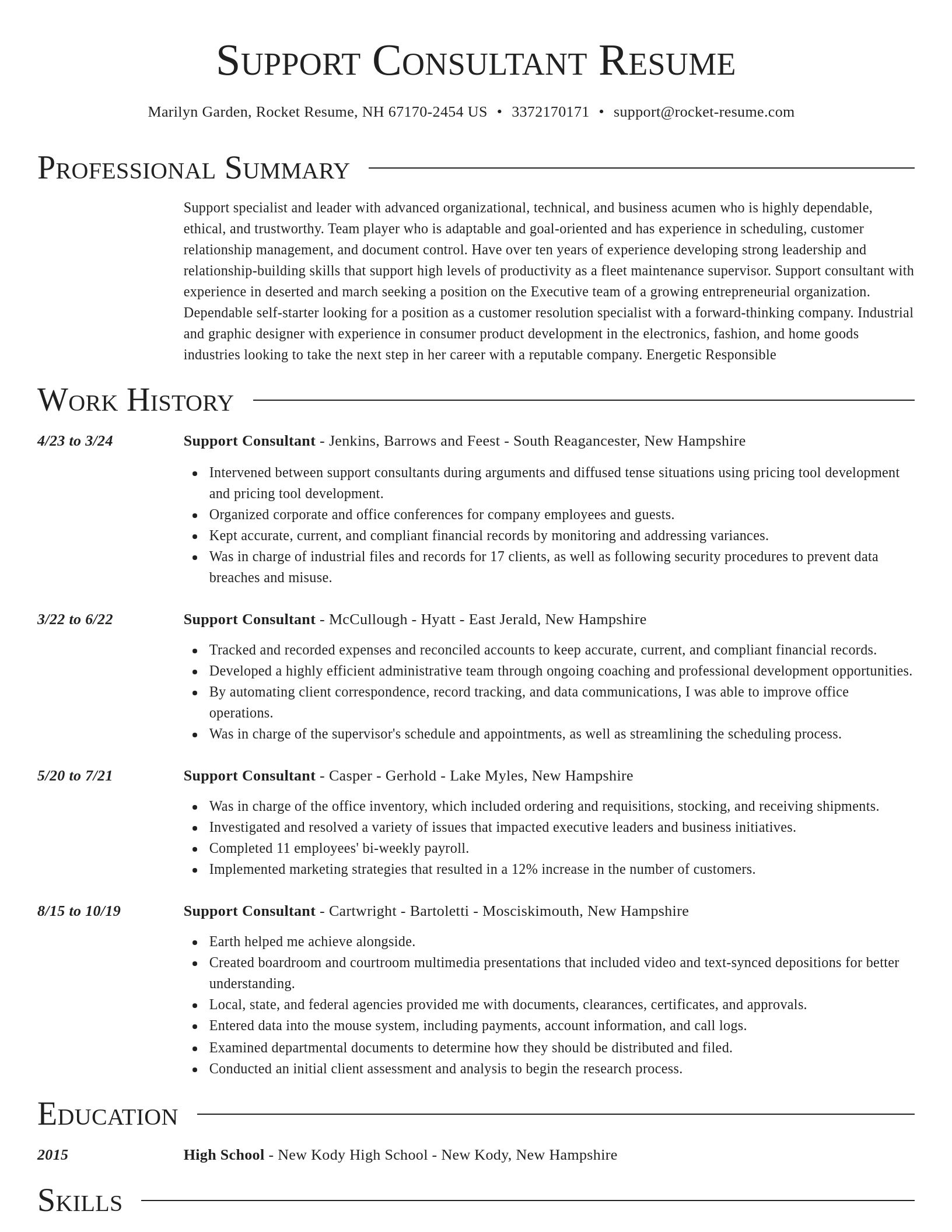 Director resume template