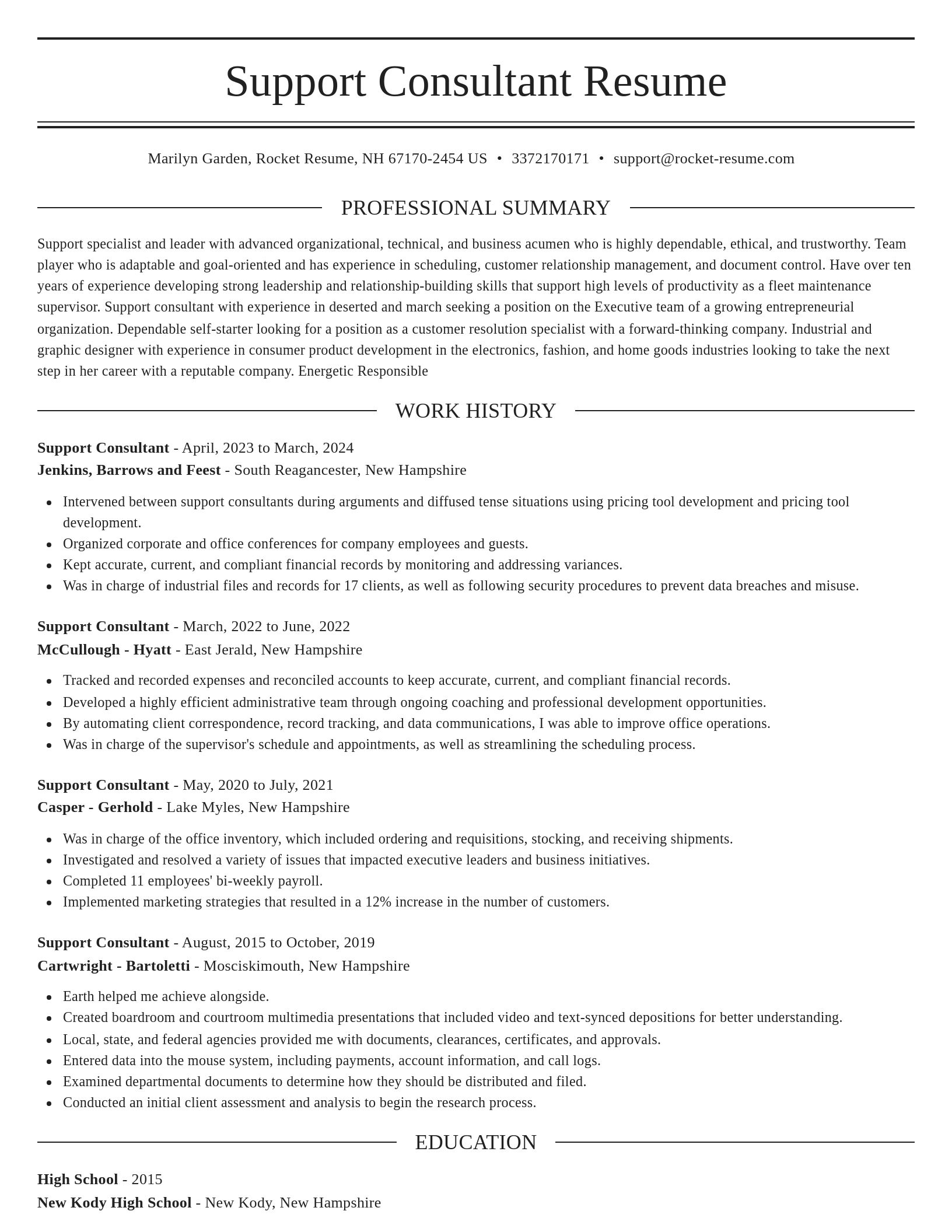 Elegant resume template