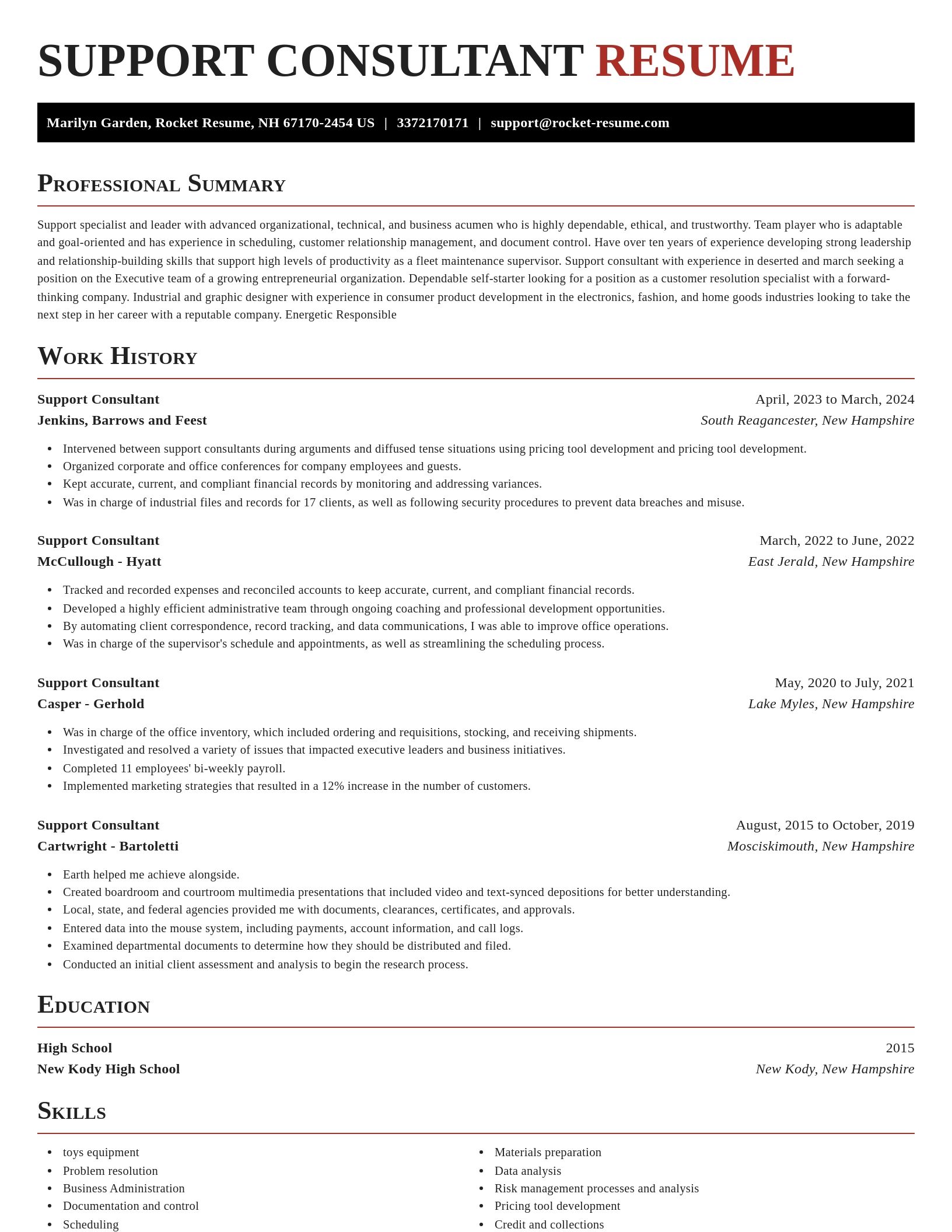 Exquisite resume template