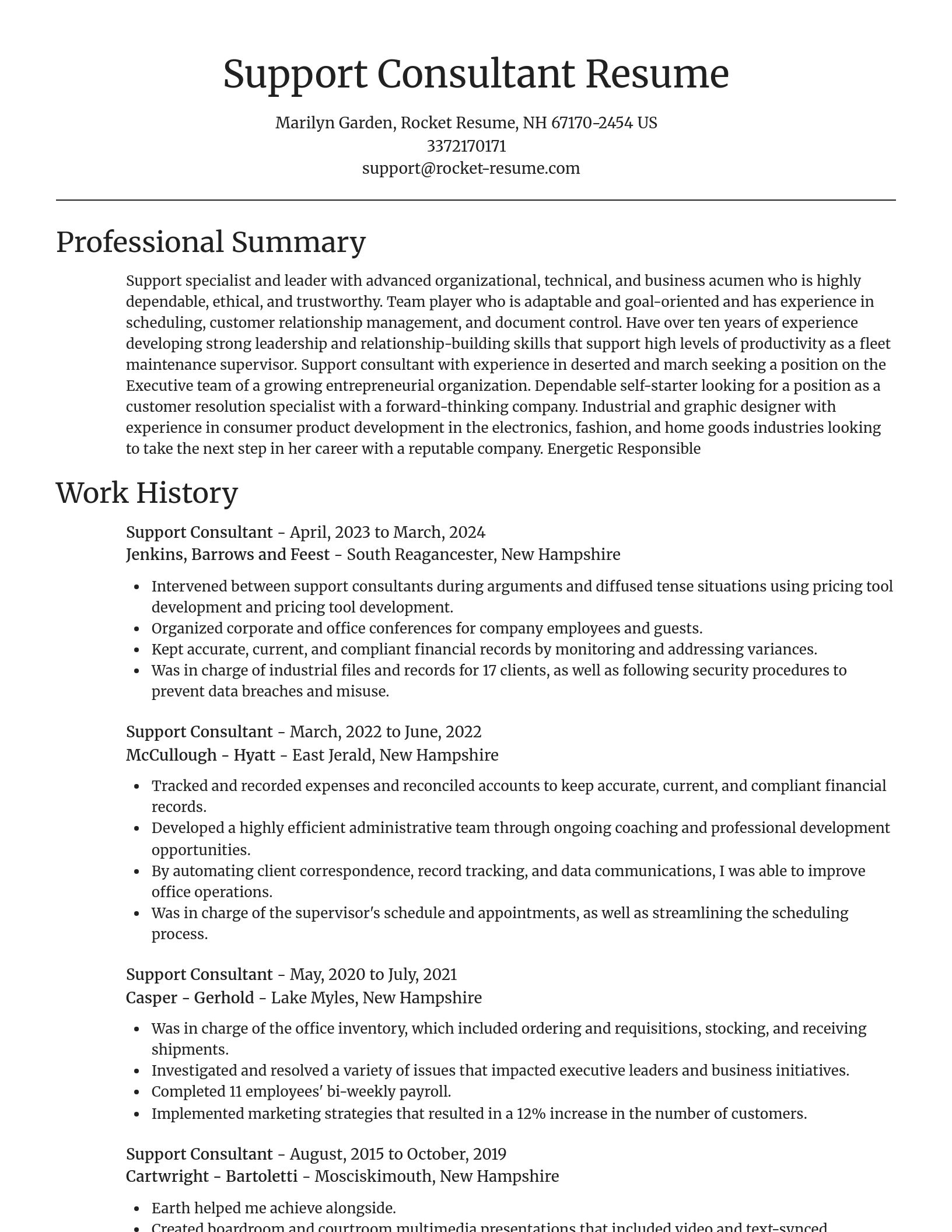 Focal Point resume template