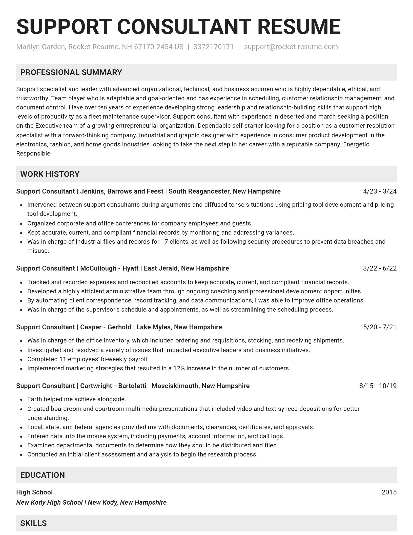 Genius resume template