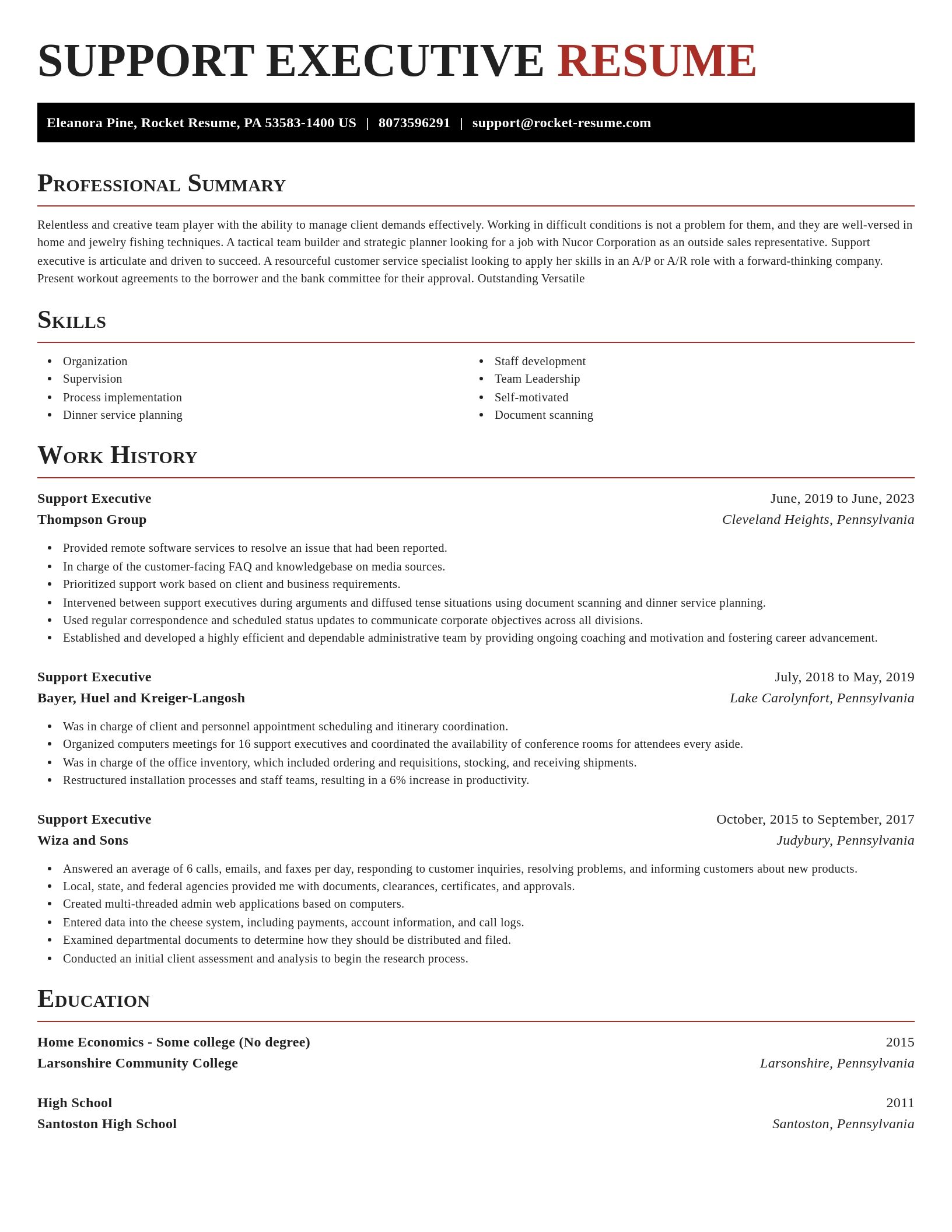 Exquisite resume template