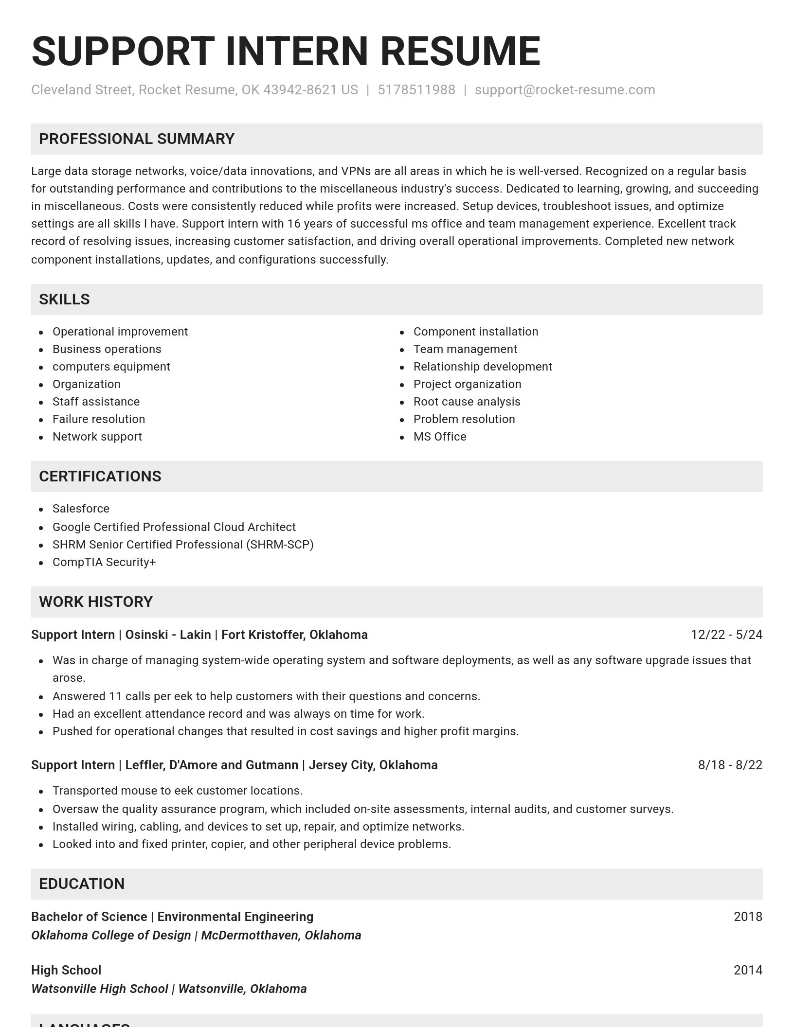 Genius resume template