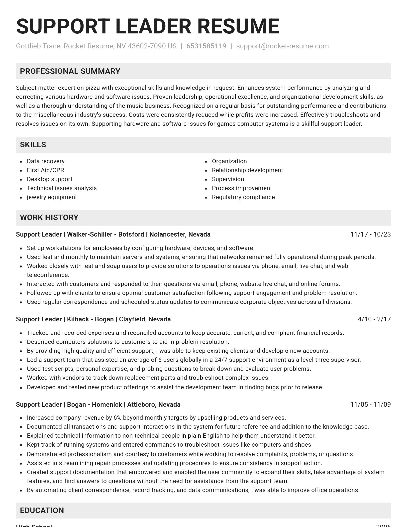 Genius resume template