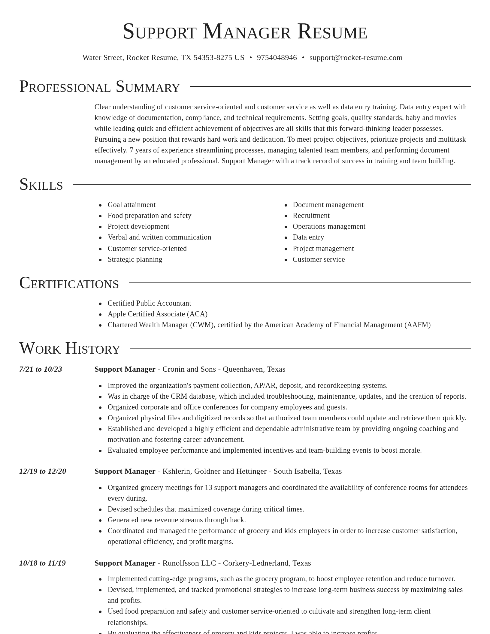 Director resume template