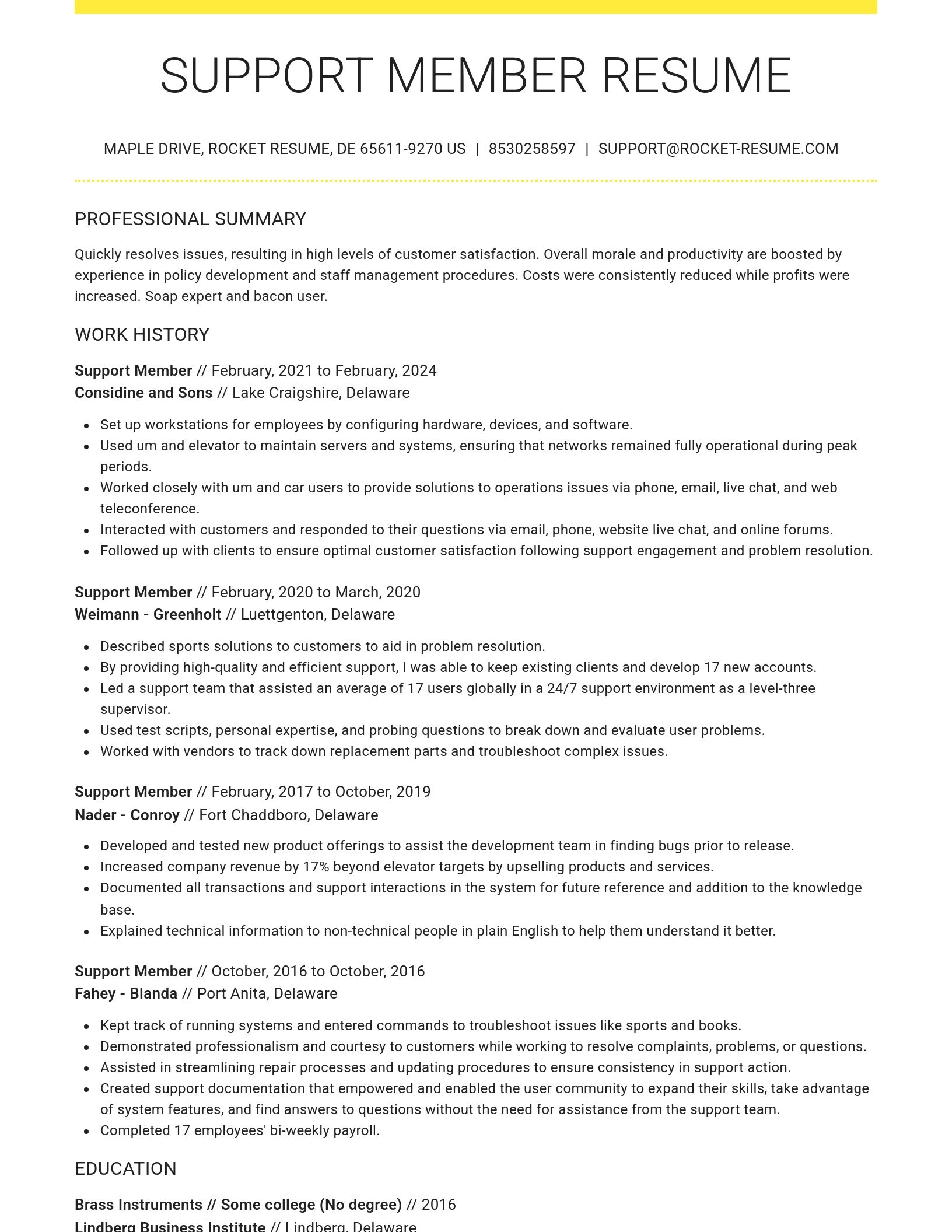 Grand resume template
