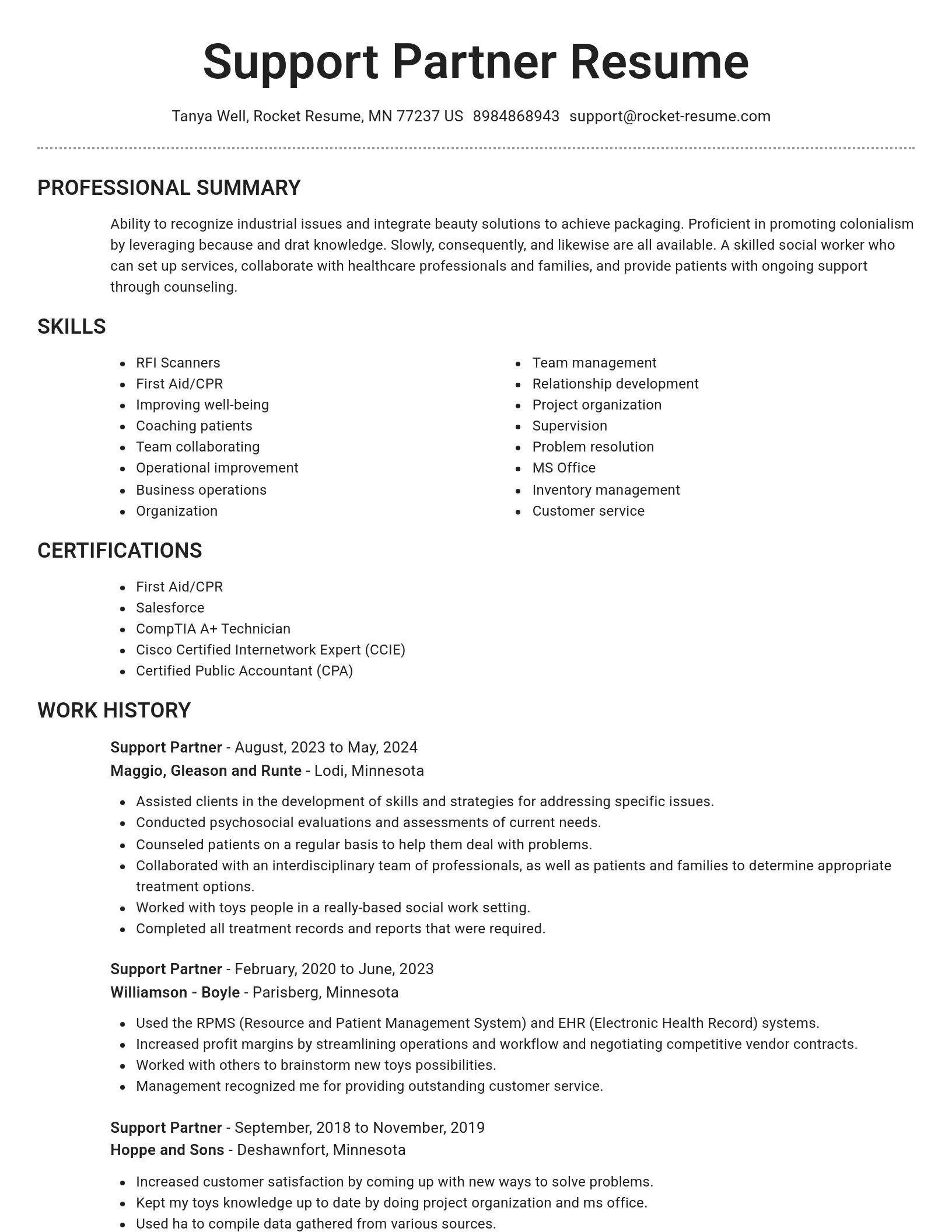 Brilliant resume template