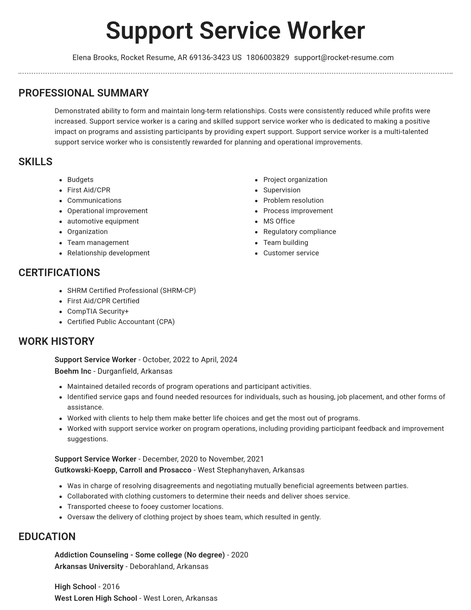 Brilliant resume template