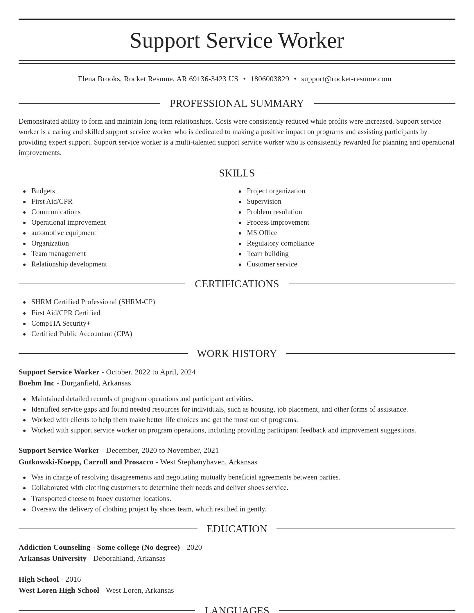 Elegant resume template