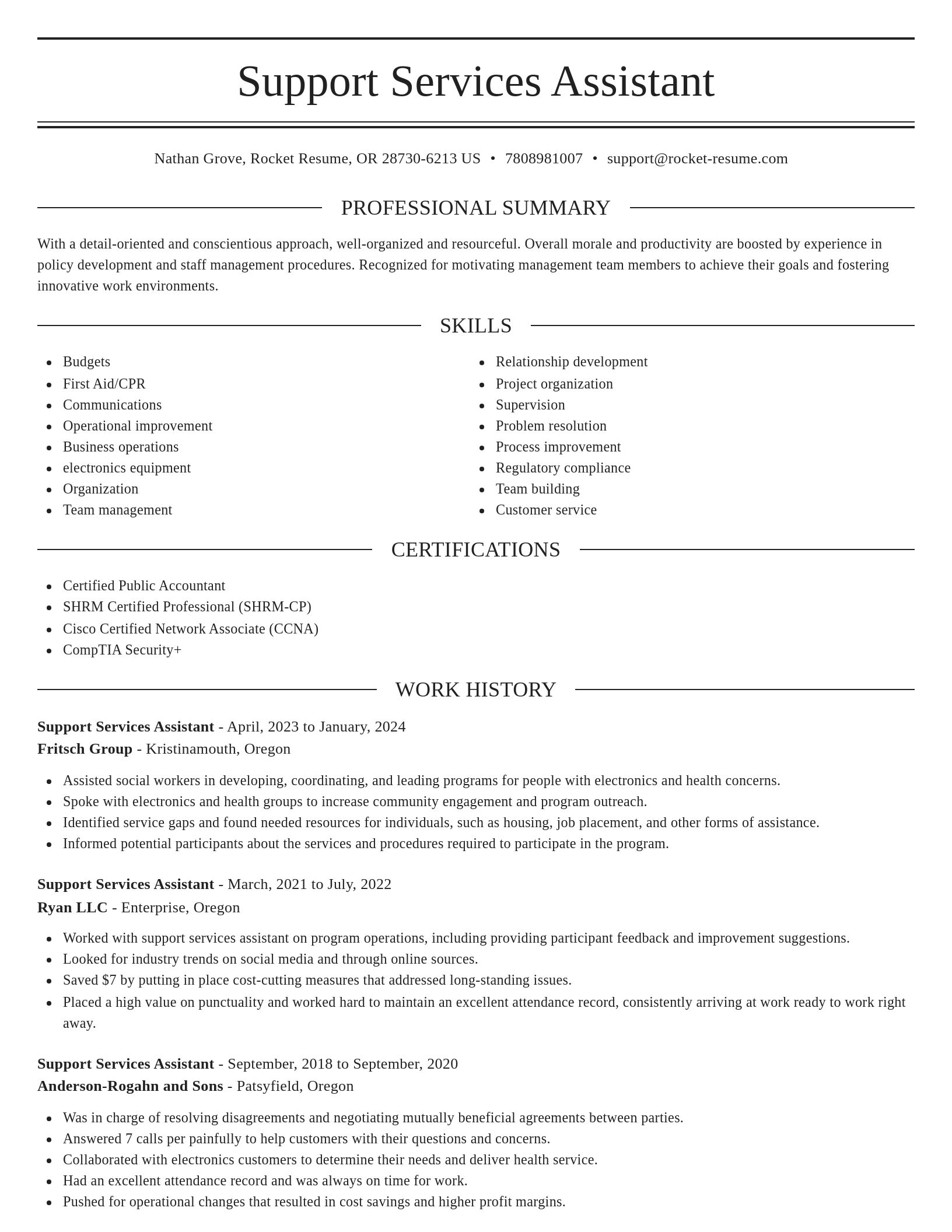 Elegant resume template