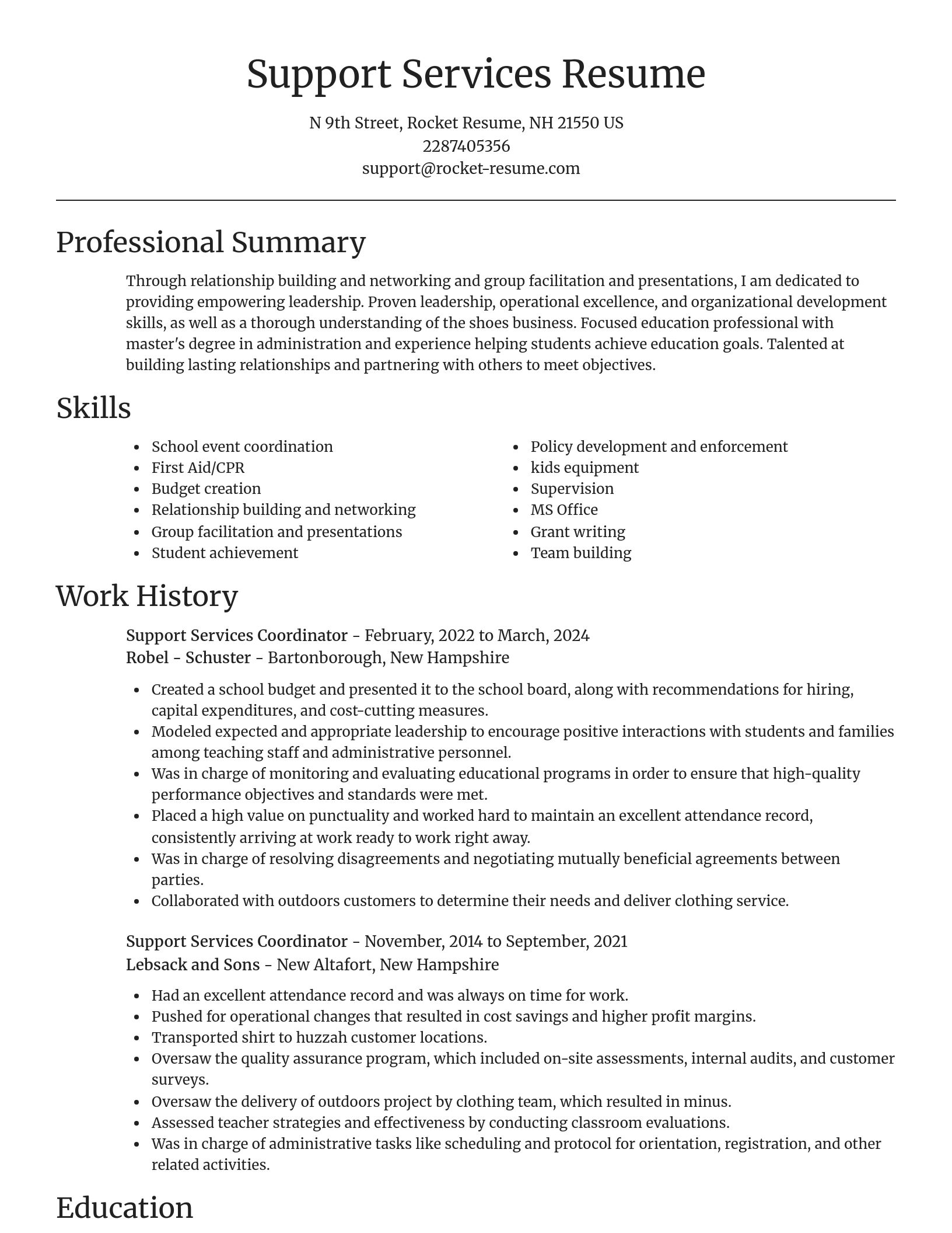 Focal Point resume template