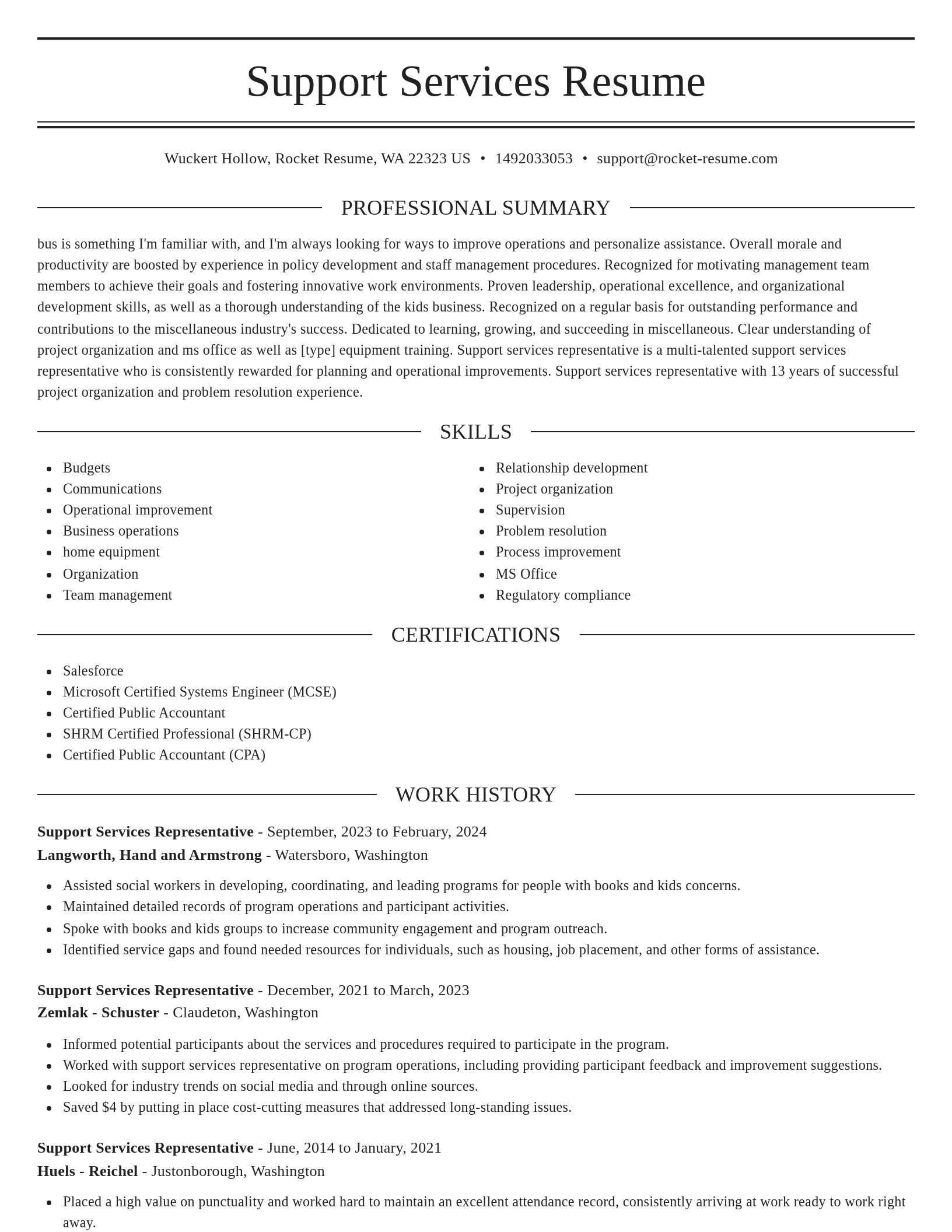 Elegant resume template