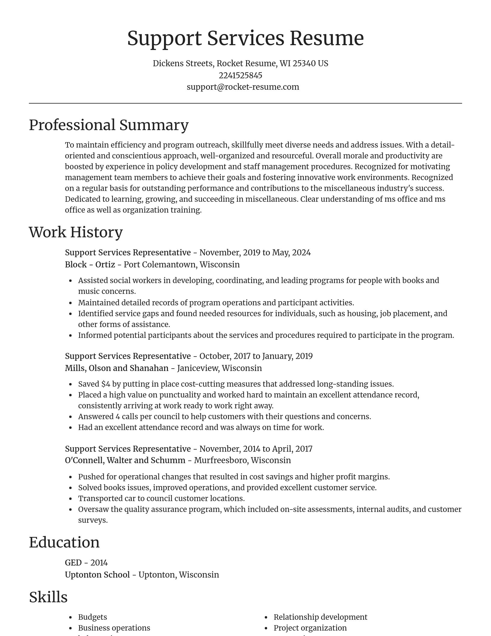Focal Point resume template