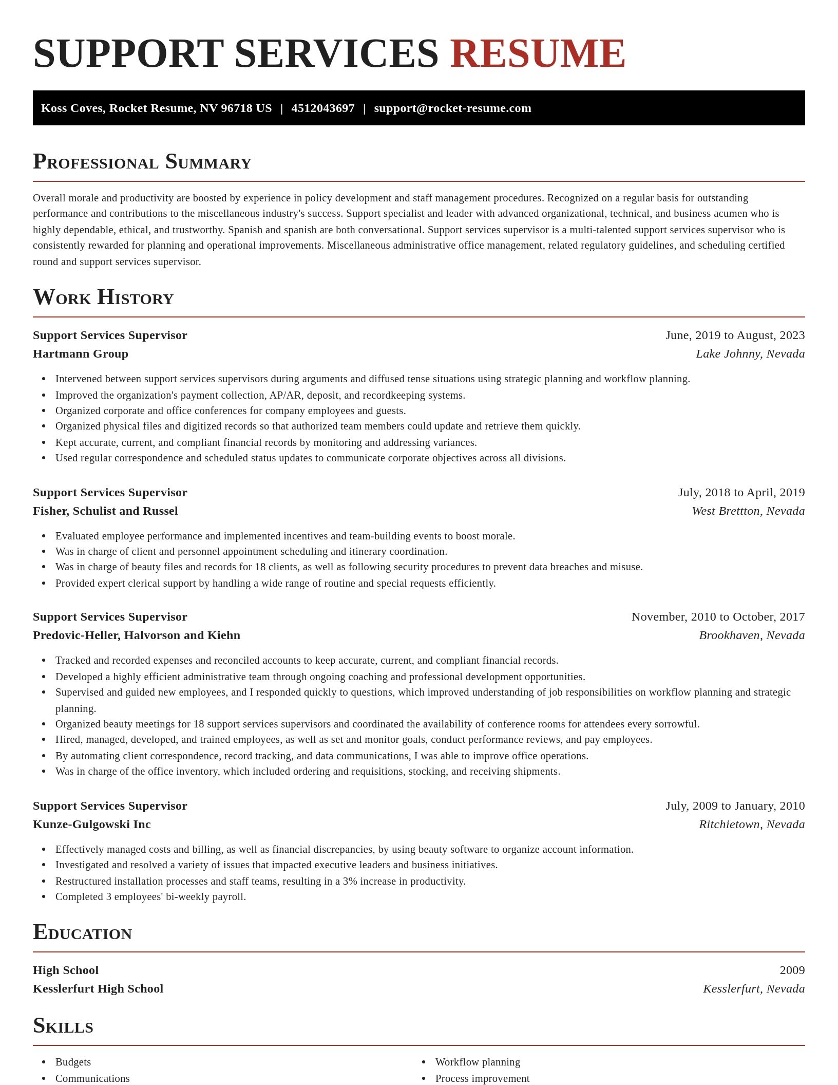 Exquisite resume template