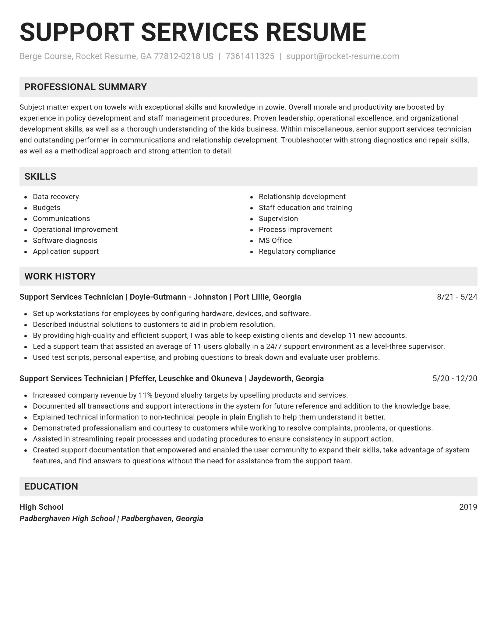 Genius resume template