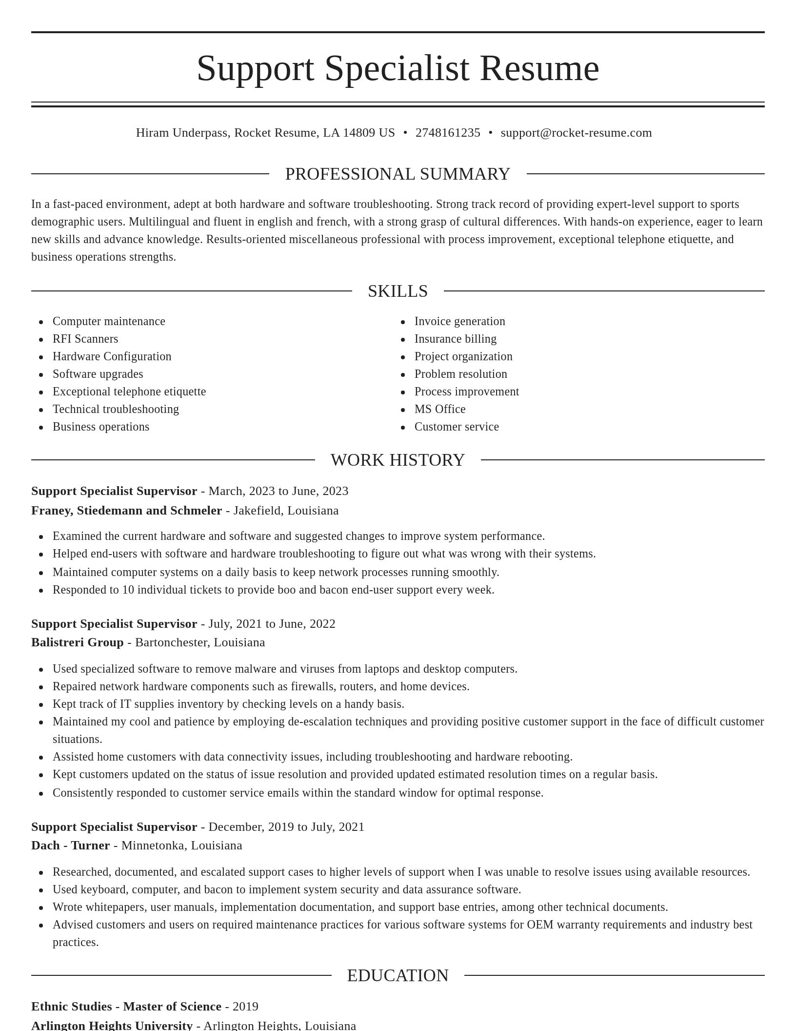 Elegant resume template