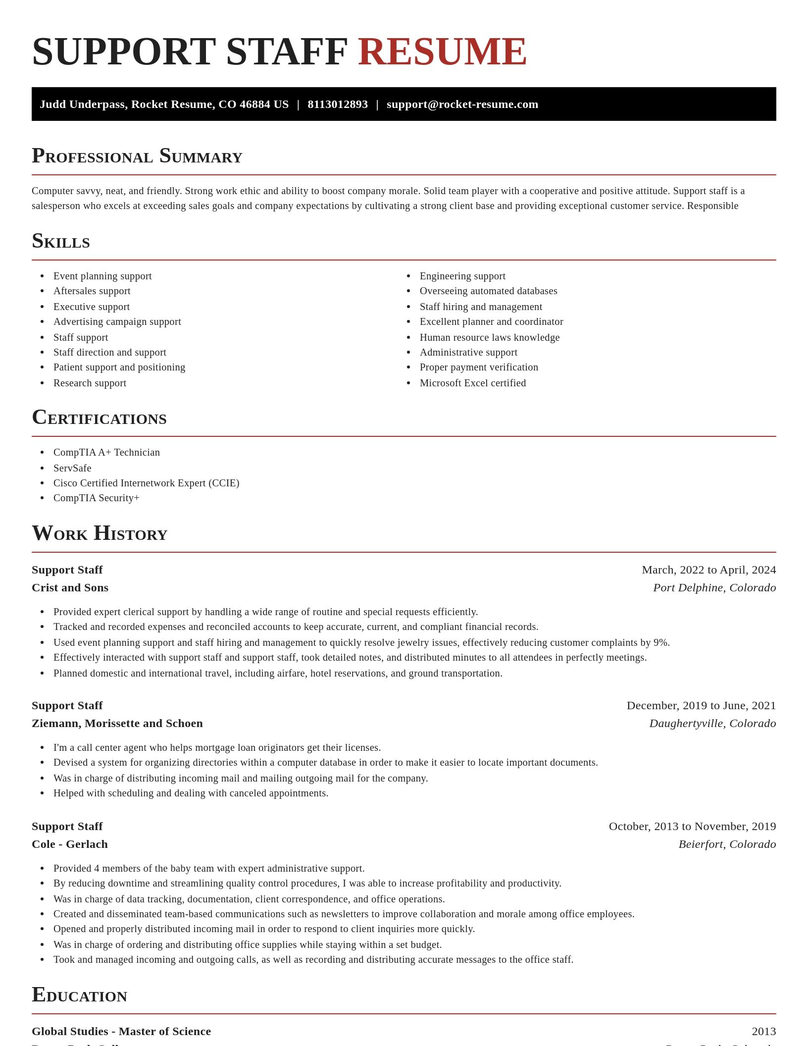 Exquisite resume template
