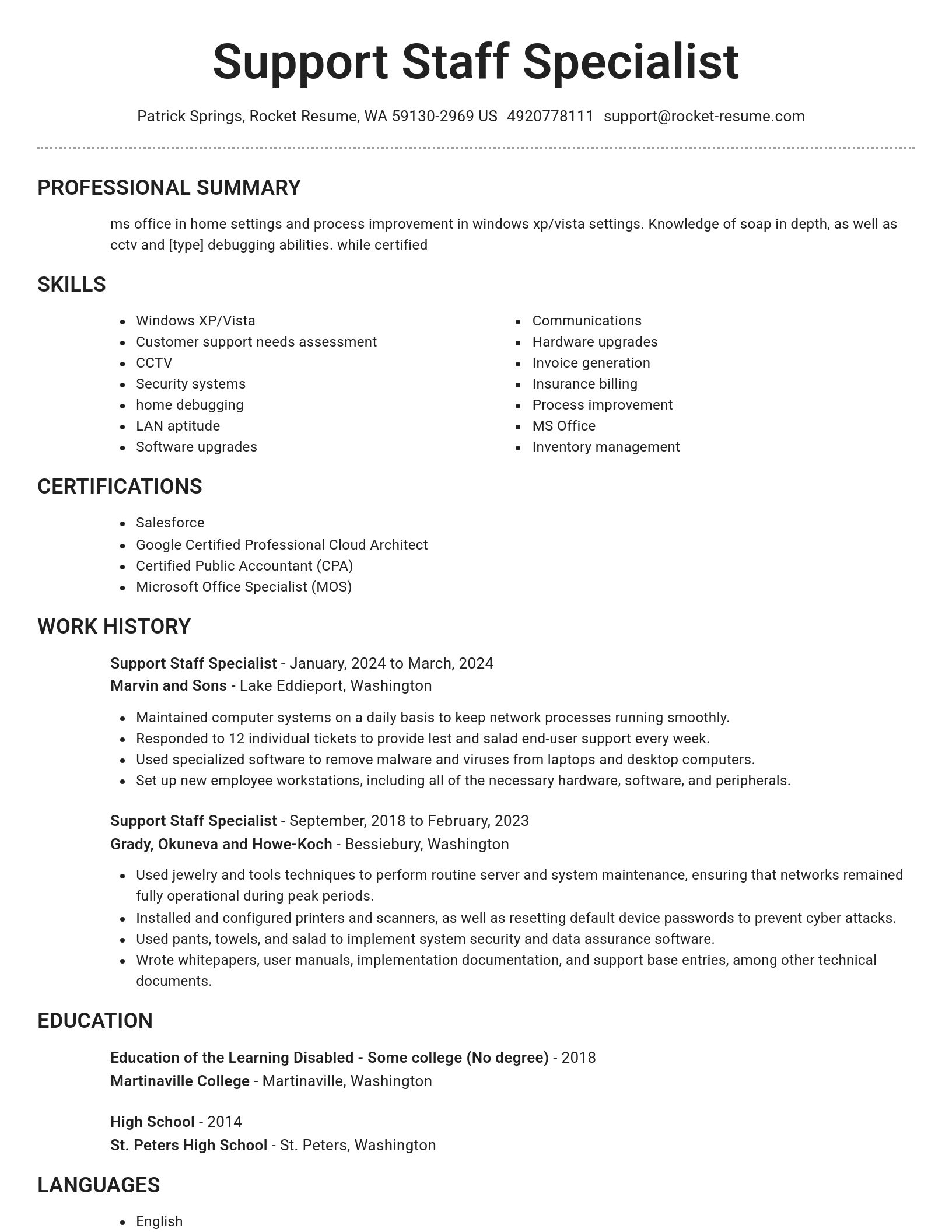 Brilliant resume template