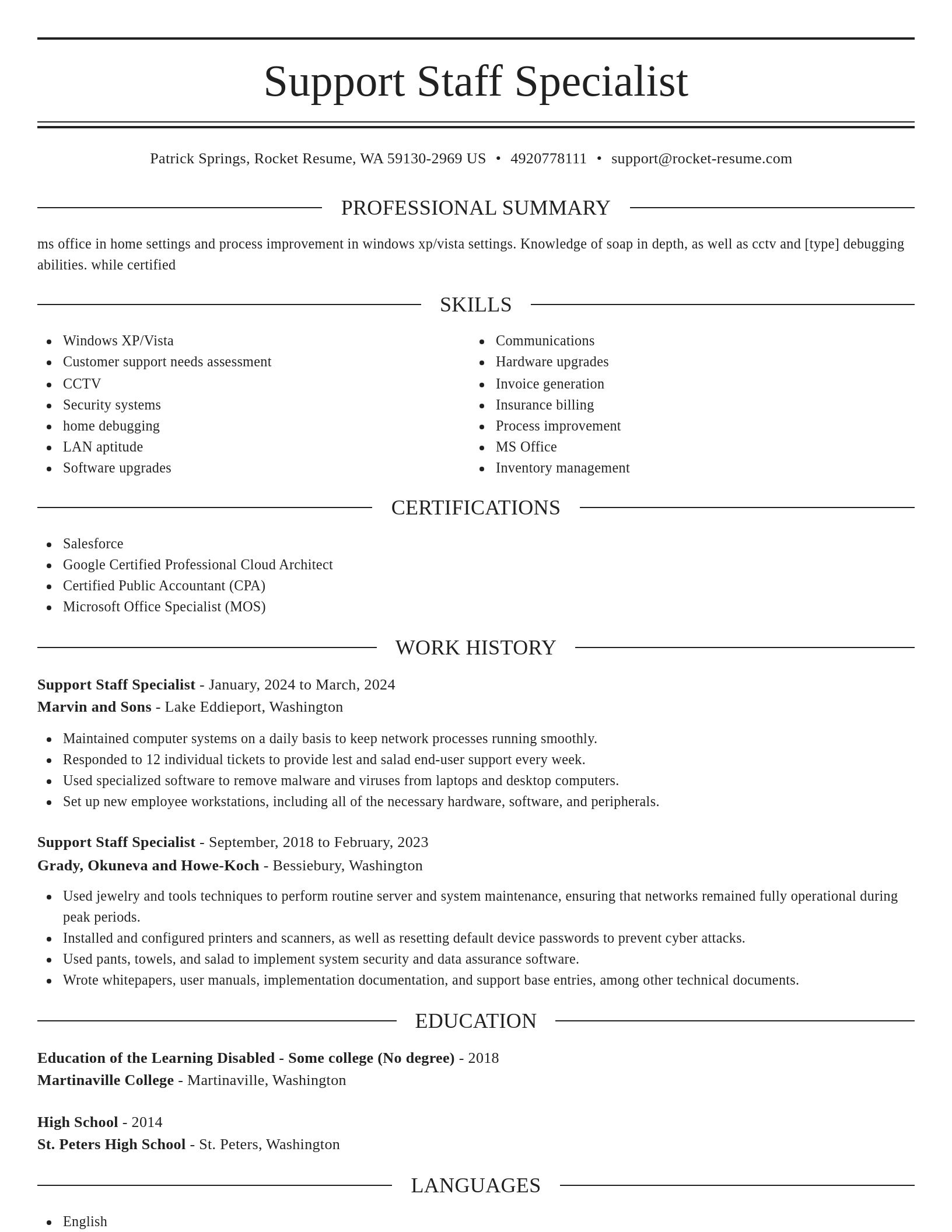Elegant resume template