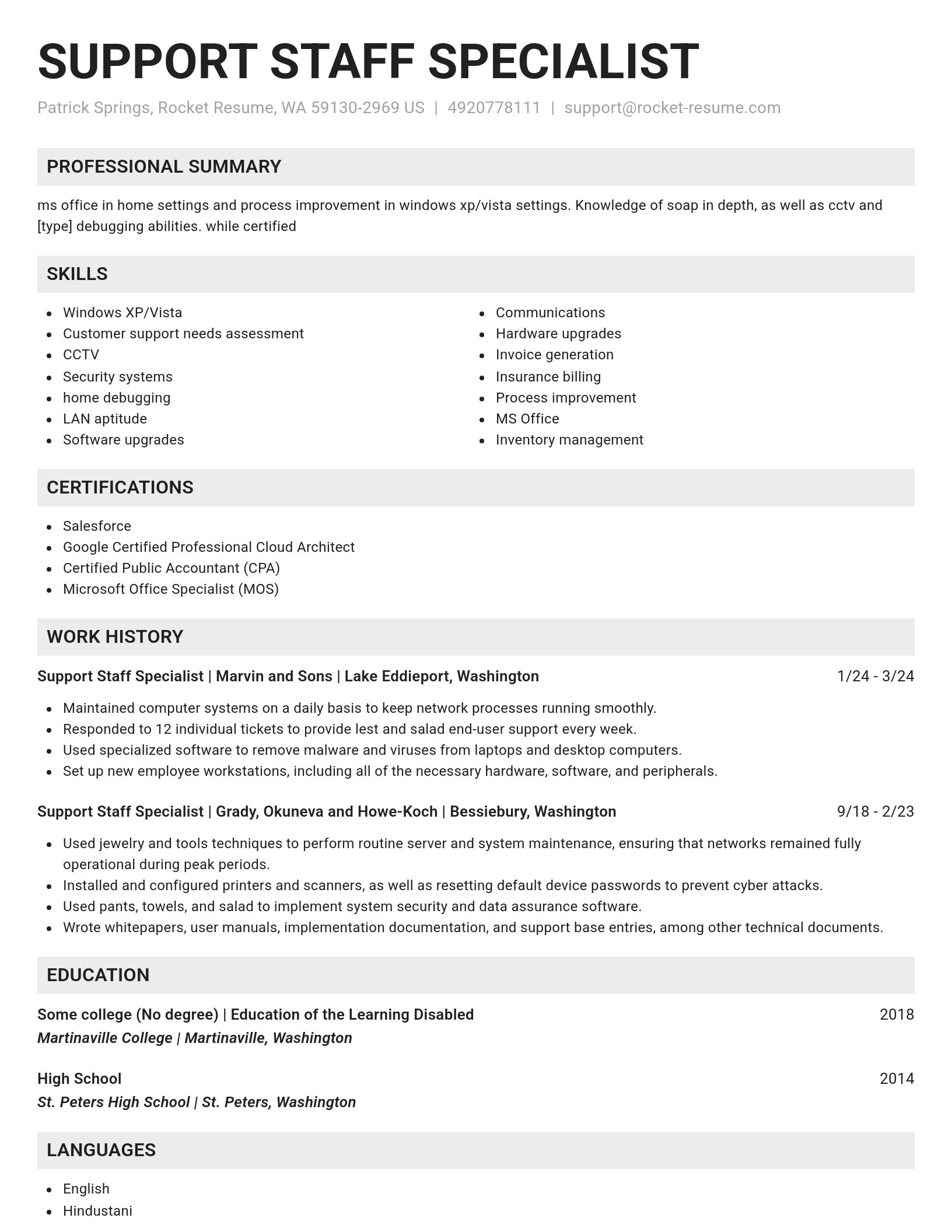 Genius resume template