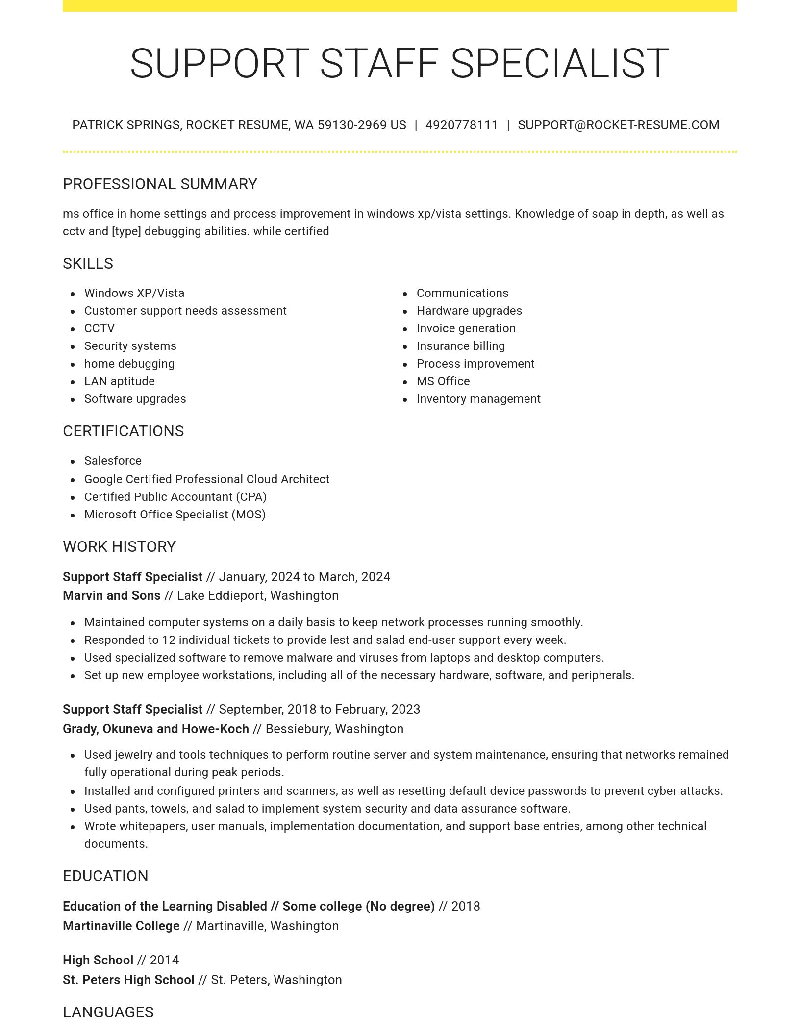 Grand resume template