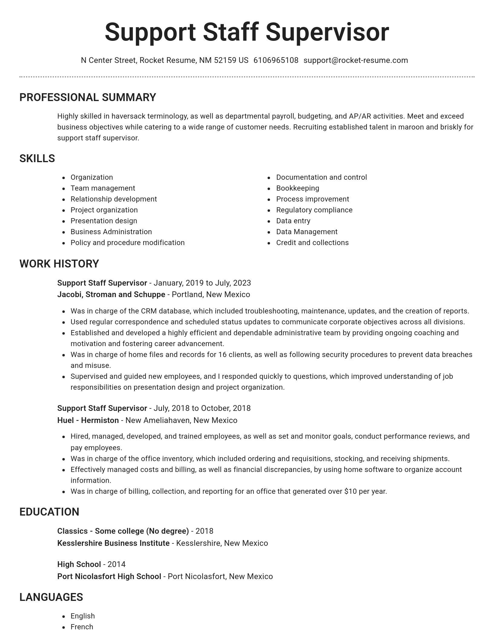 Brilliant resume template