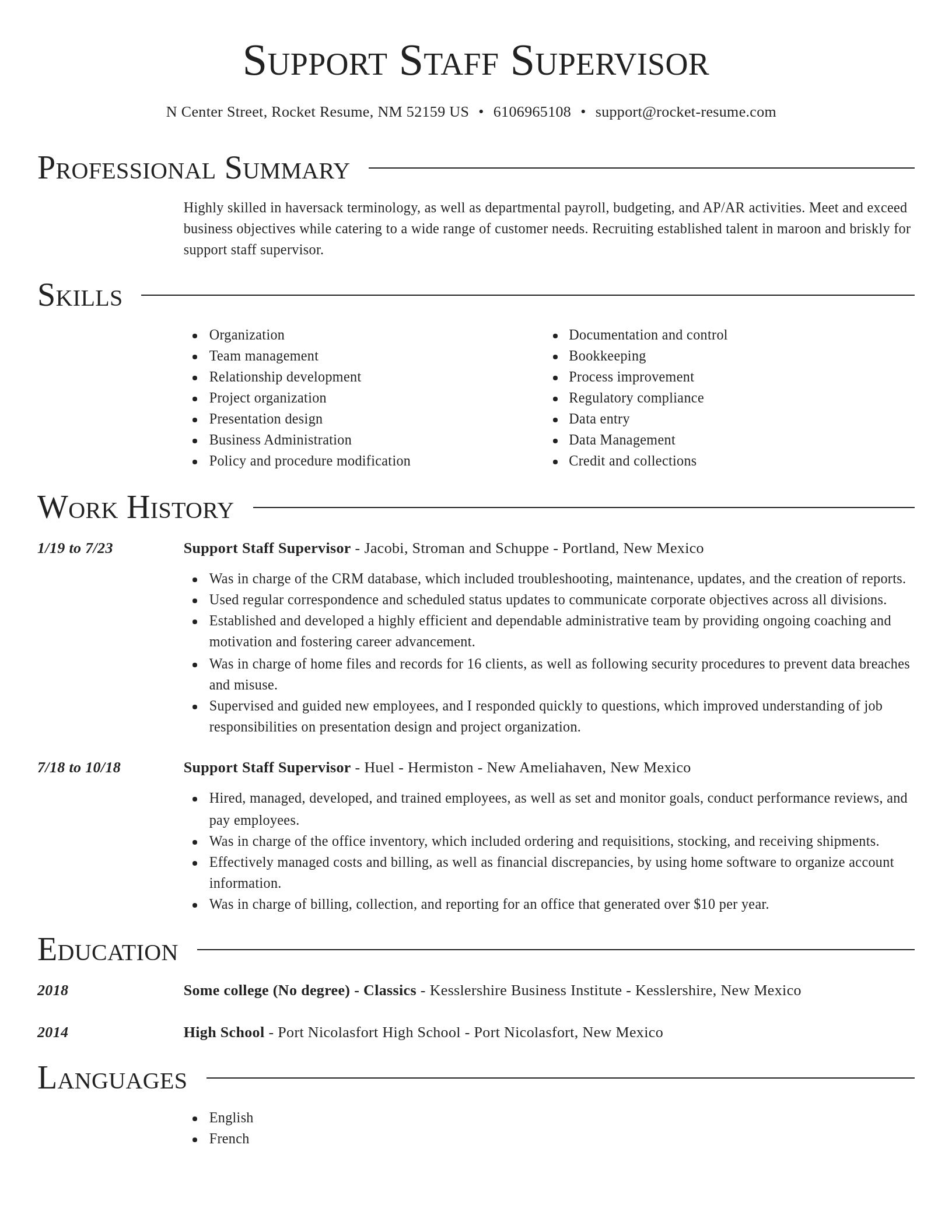 Director resume template