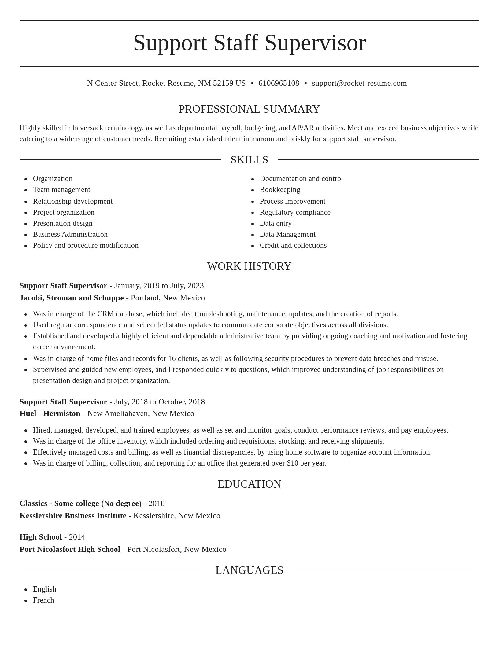 Elegant resume template