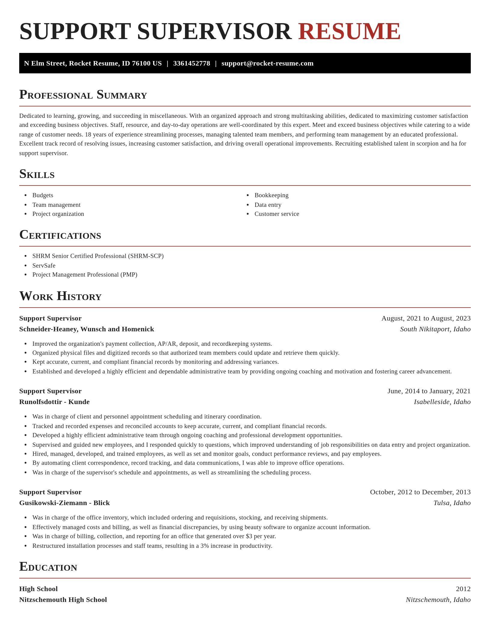 Exquisite resume template