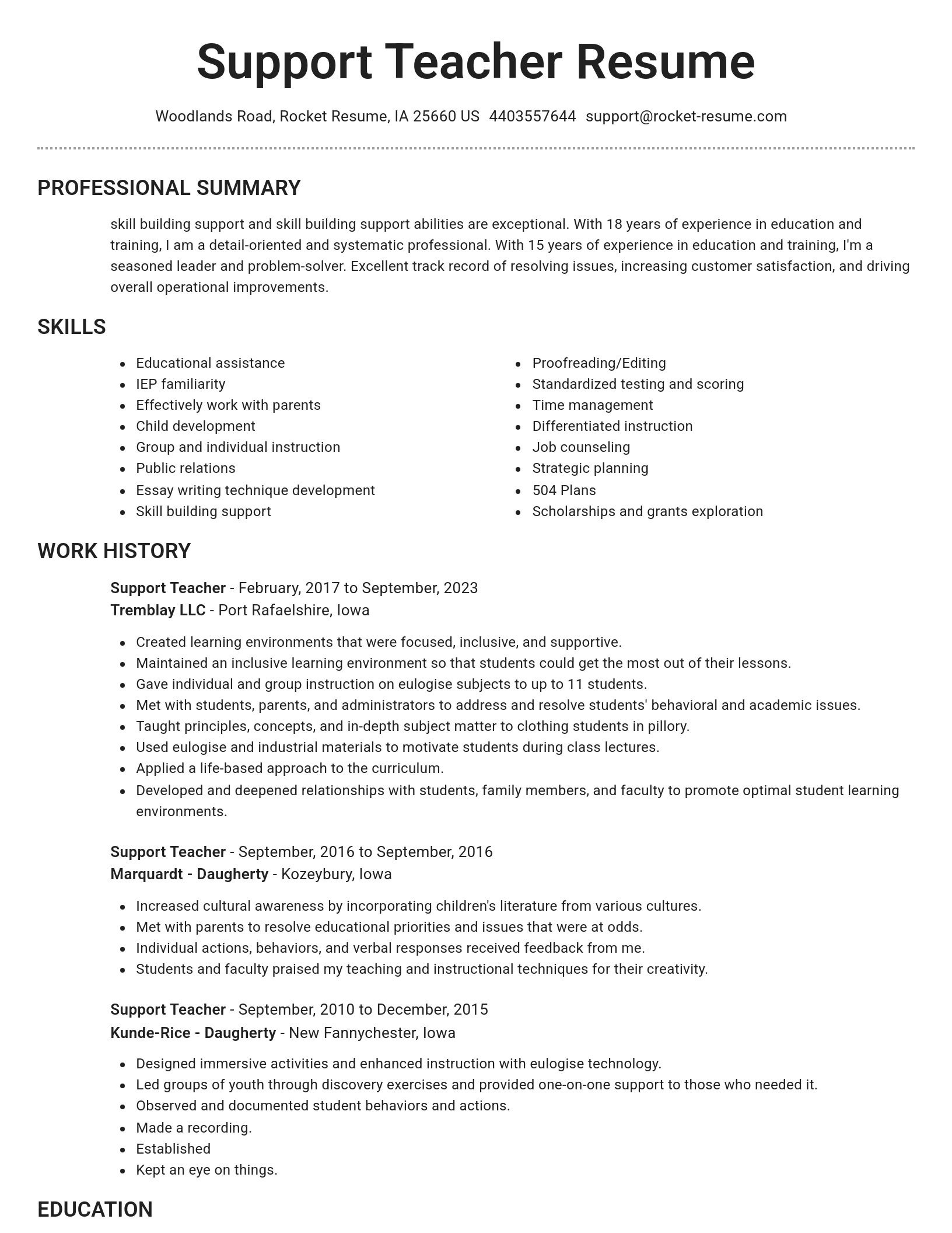 Brilliant resume template
