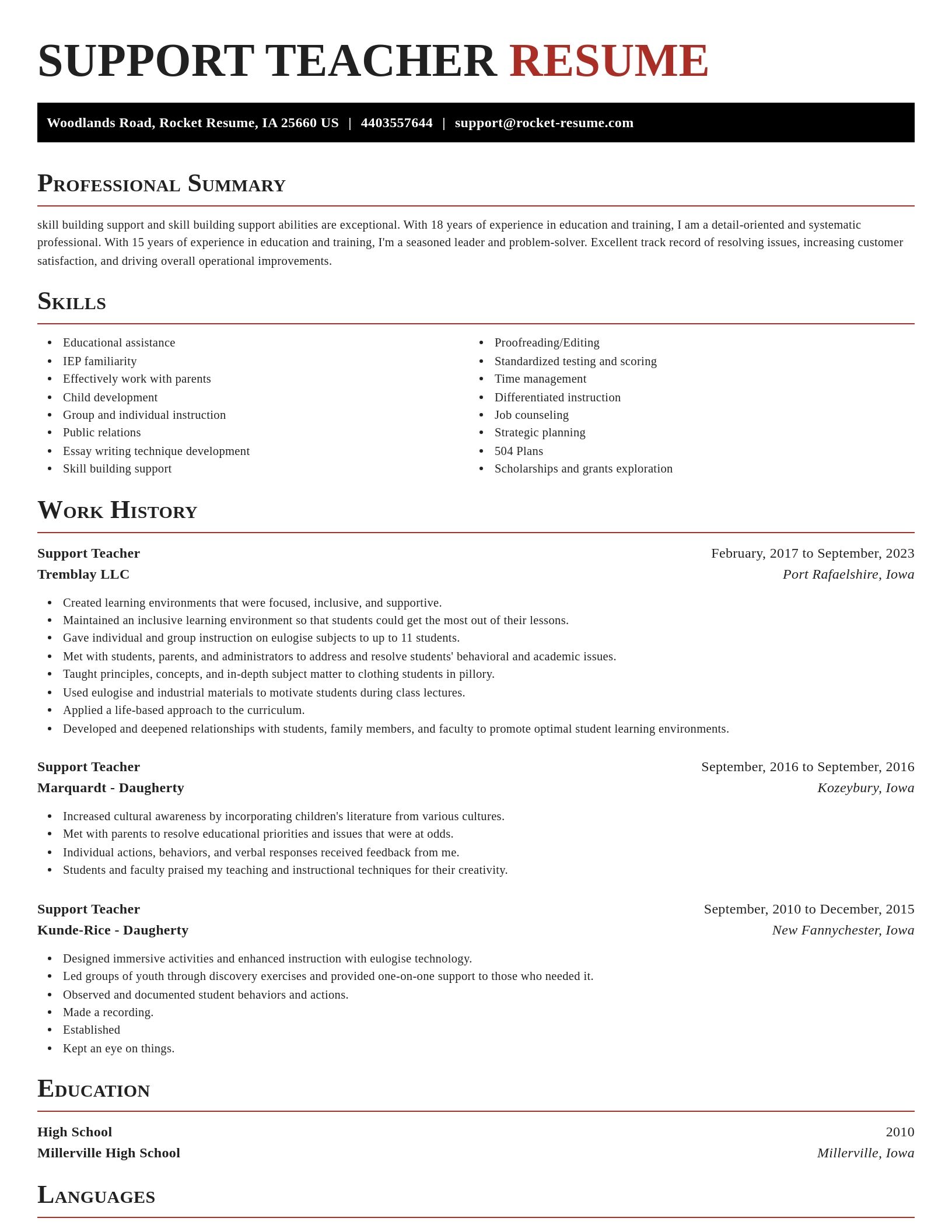 Exquisite resume template