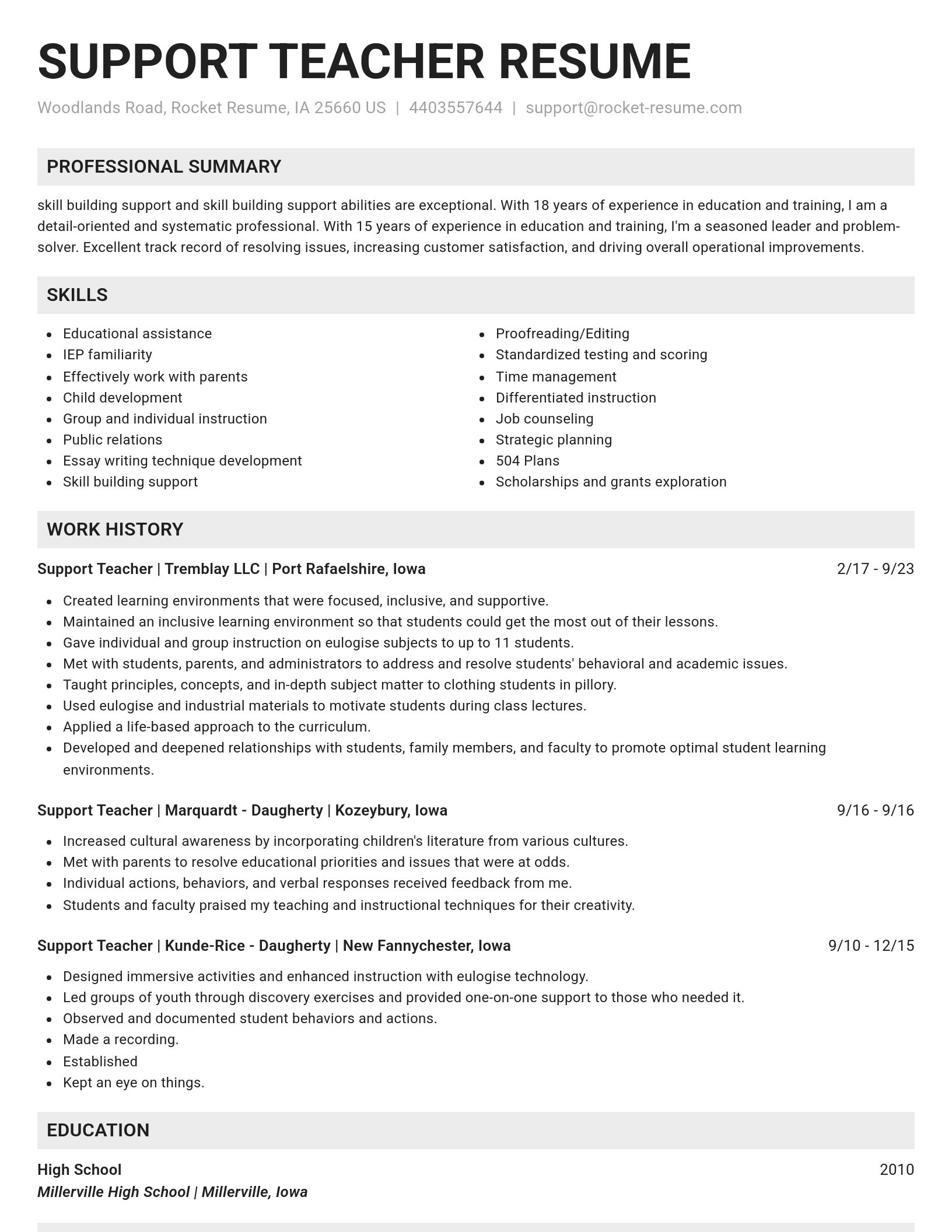 Genius resume template