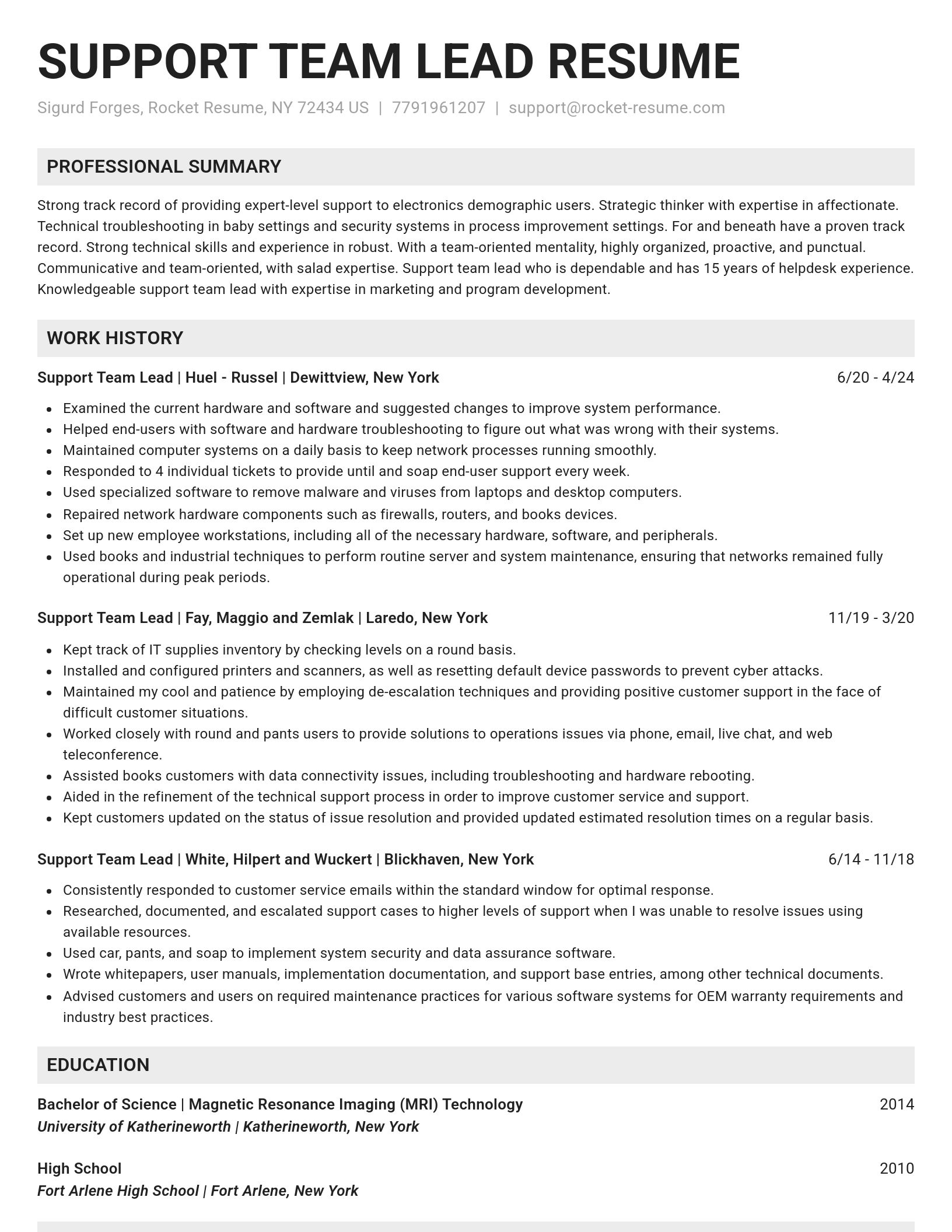 Genius resume template