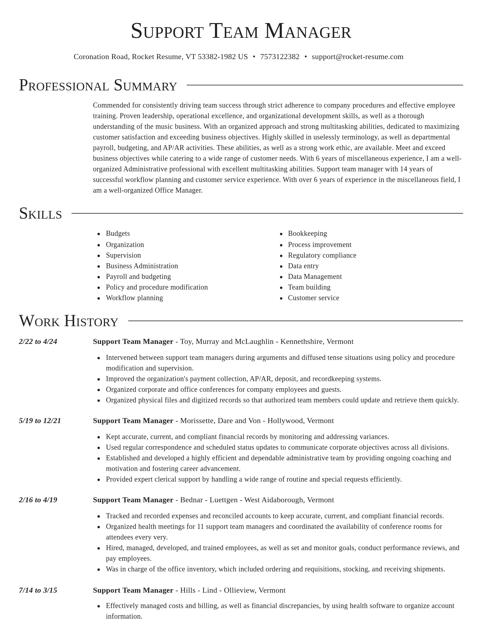 Director resume template