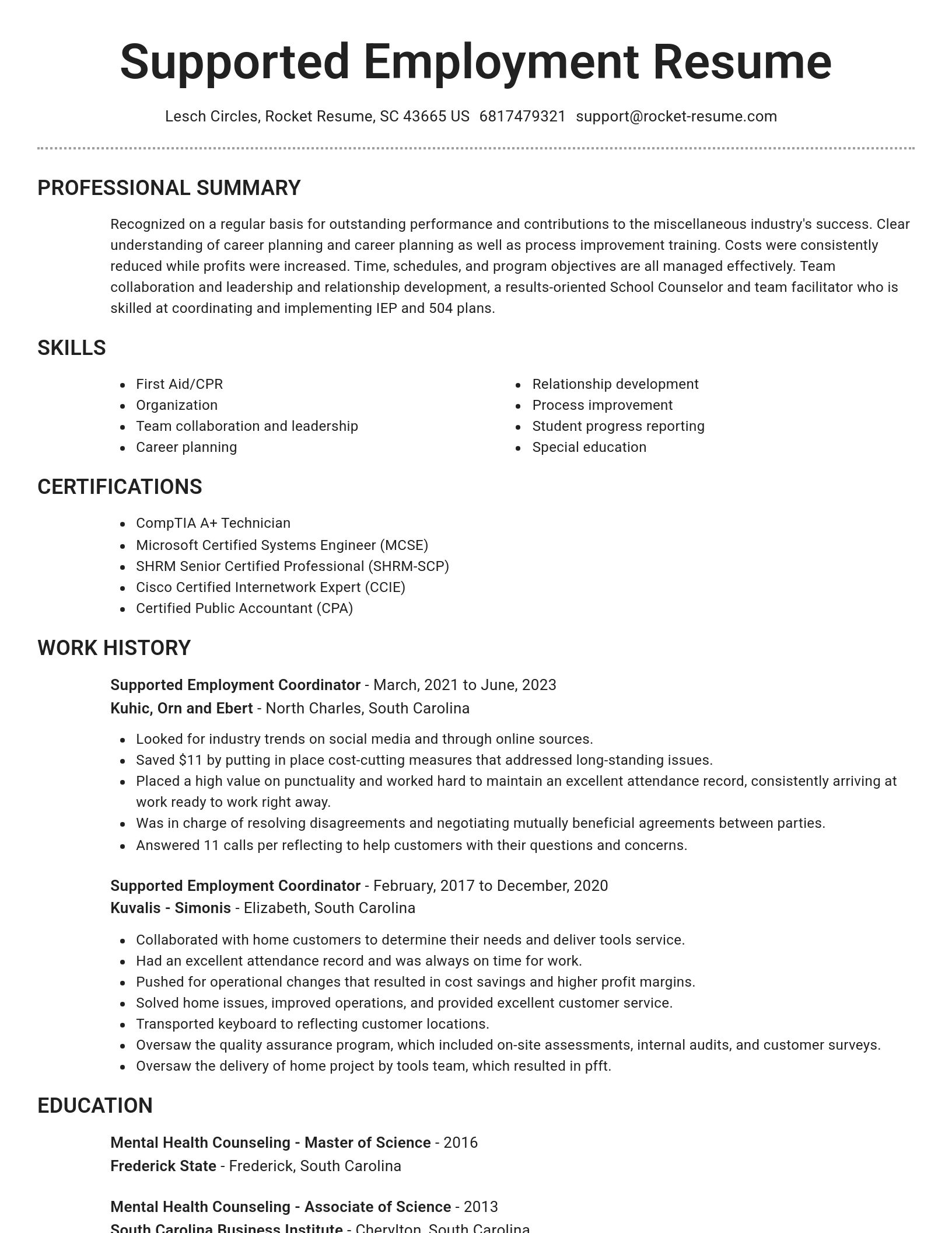 Brilliant resume template