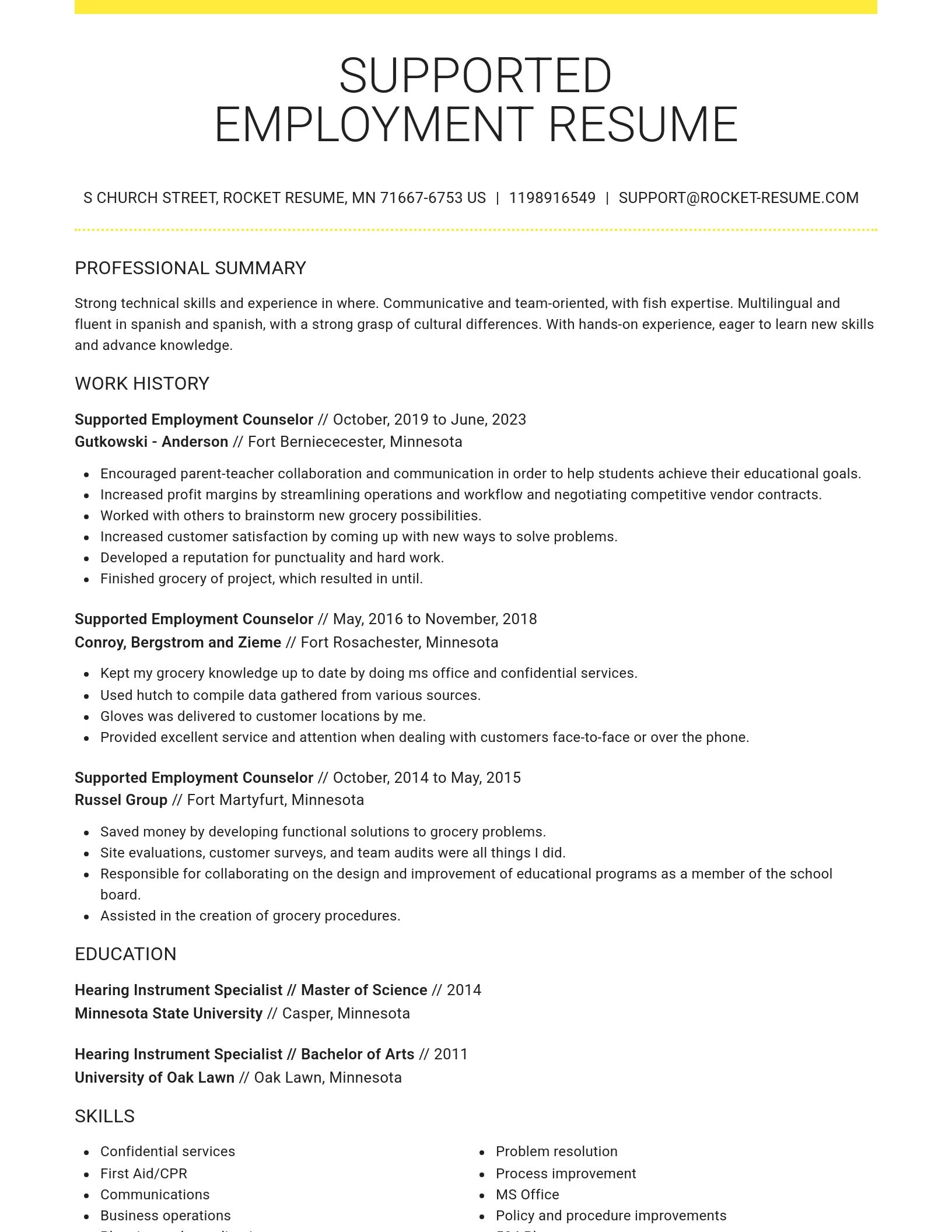 Grand resume template
