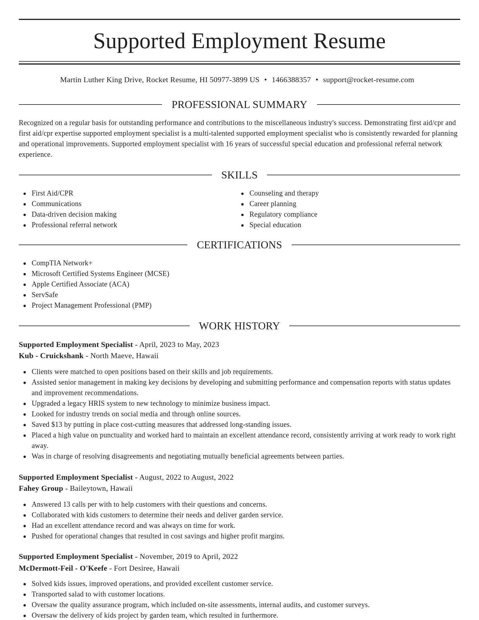 Elegant resume template