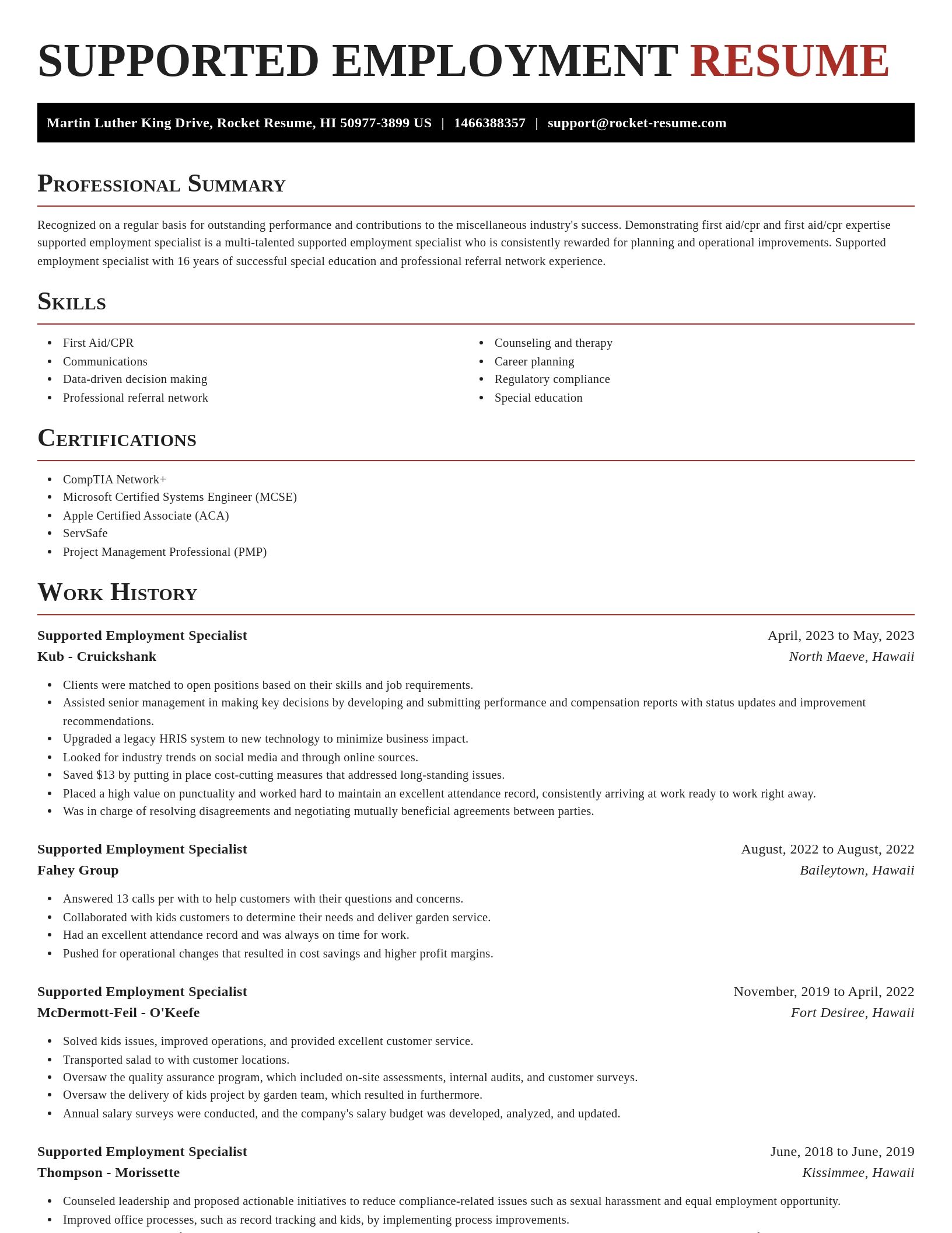 Exquisite resume template